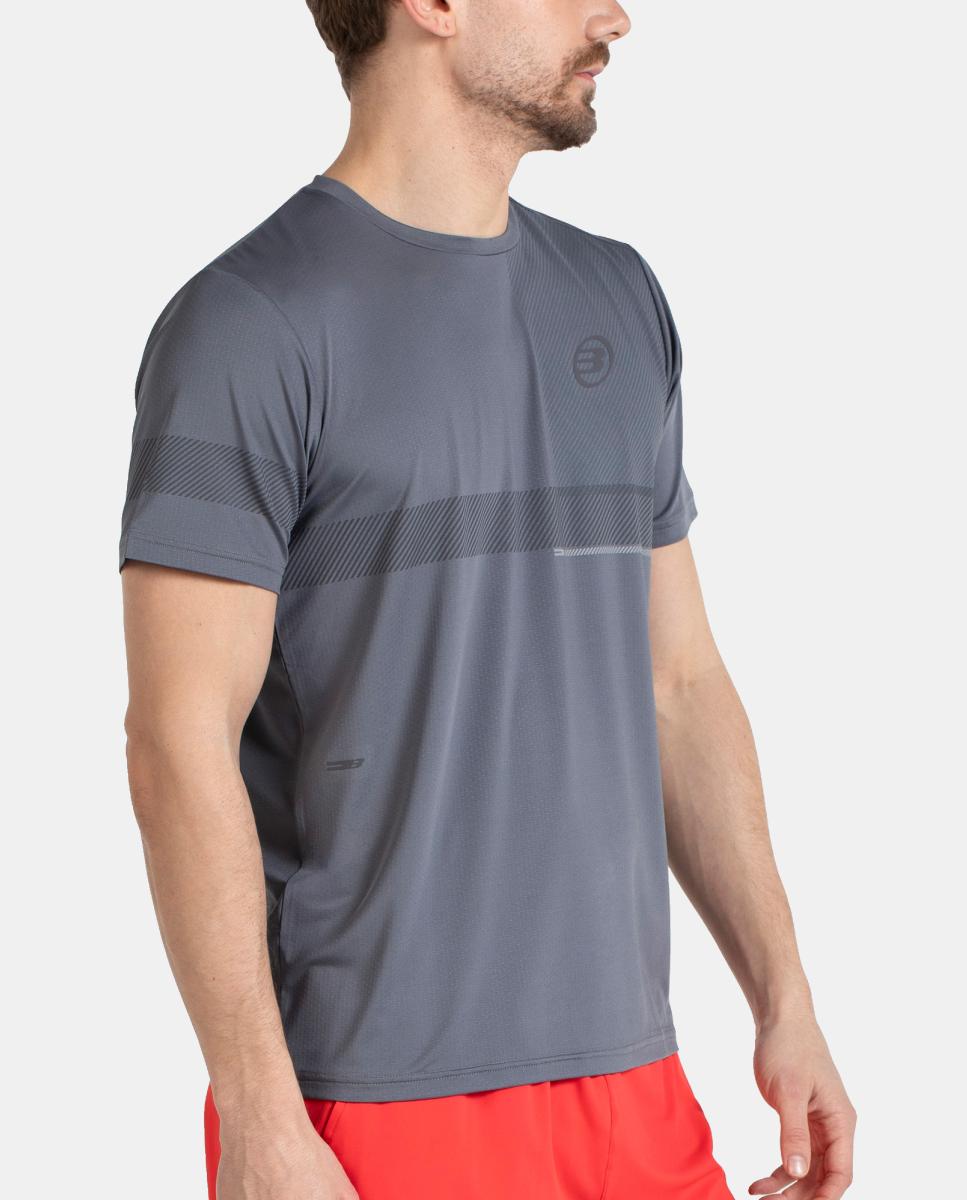 T-Shirt  de Homem Milon Bullpadel Cinzento-3