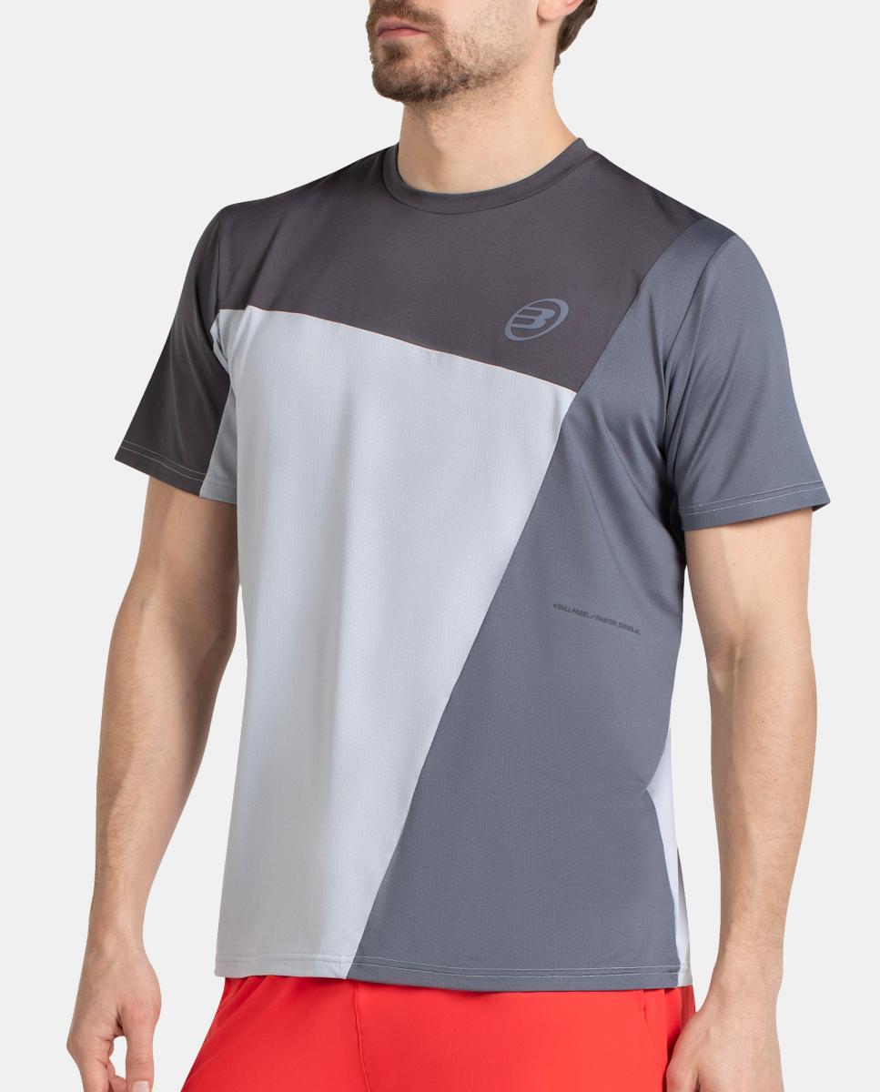 T-Shirt  de Homem Merio Bullpadel Cinzento-2