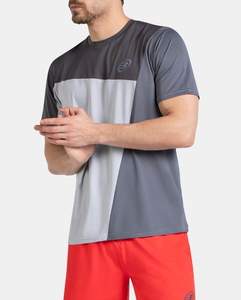 T-Shirt  de Homem Merio Bullpadel Cinzento-5