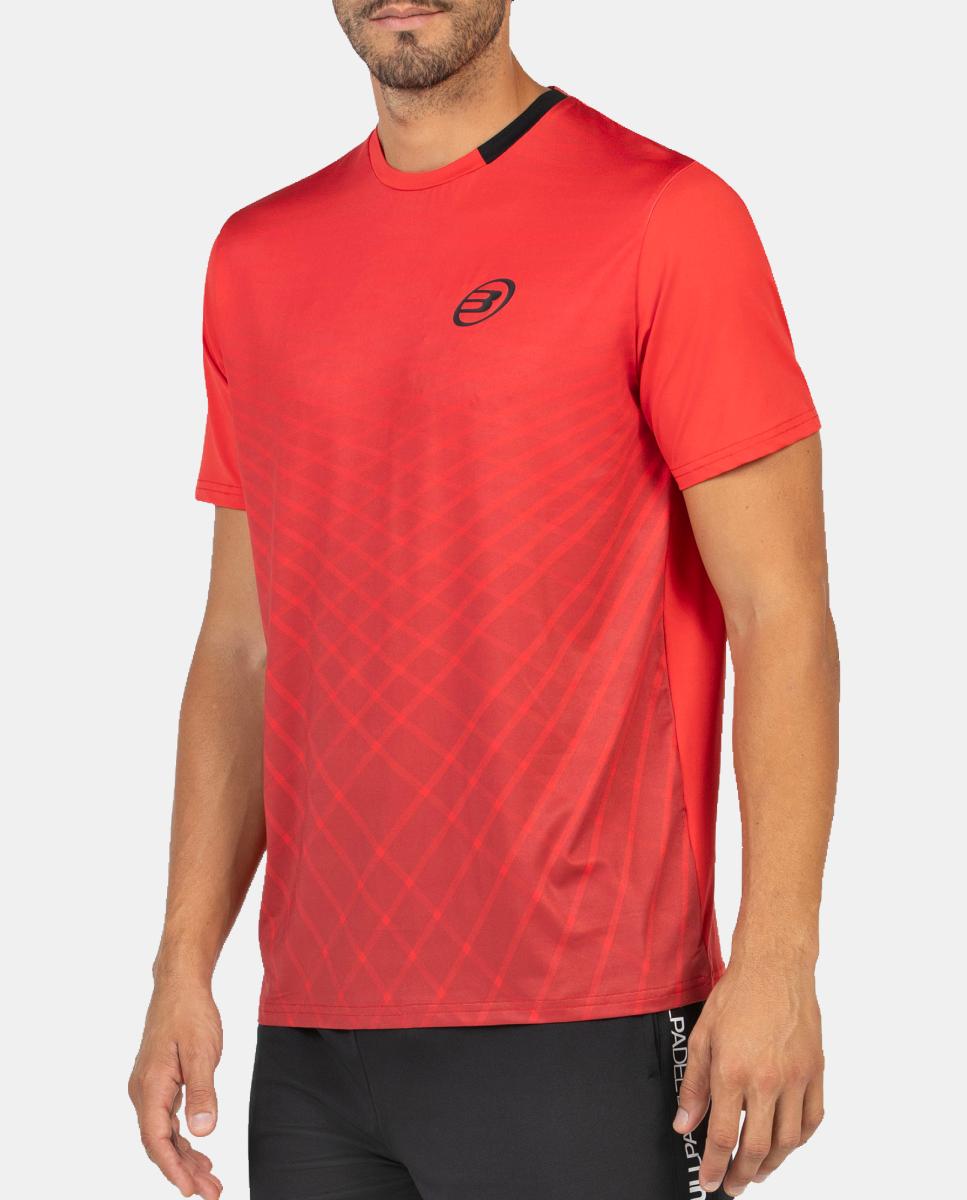 Camiseta de M/Corta de Hombre Brega Bullpadel - Rojo Rojo-3
