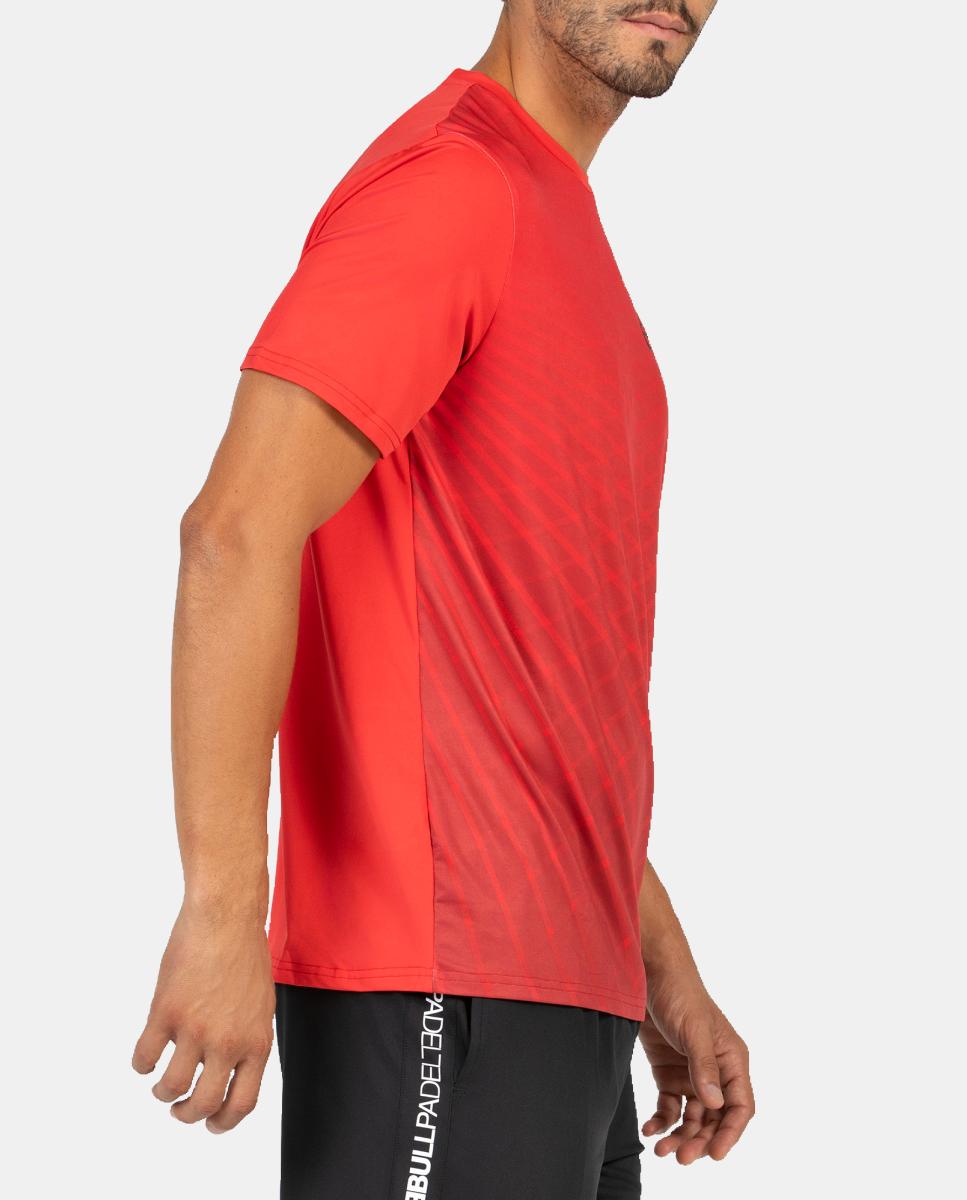 Camiseta de M/Corta de Hombre Brega Bullpadel - Rojo Rojo-4