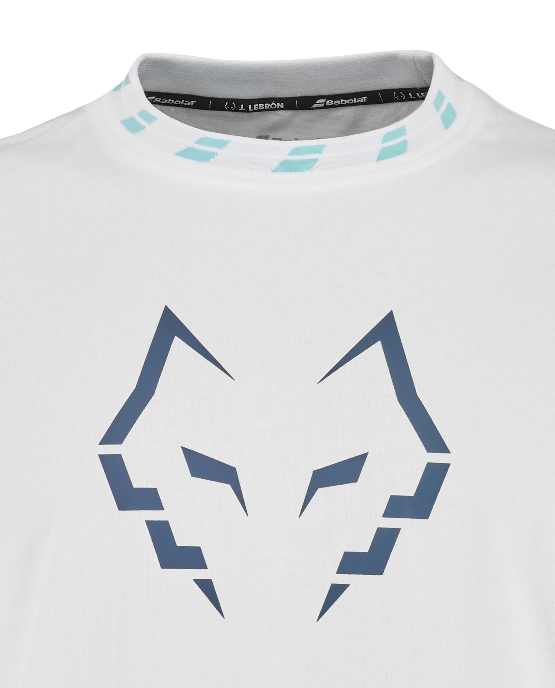 Camiseta Cotton Tee Wide J. Lebron Babolat - Blanco Blanco-4