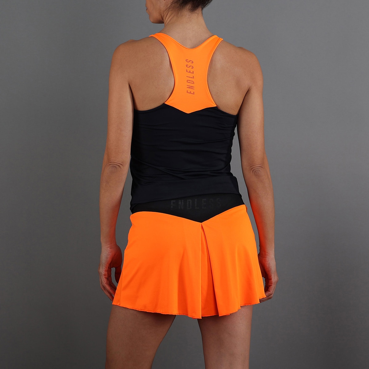 T-shirt de mulher Diamond Endless Preto / Laranja-2