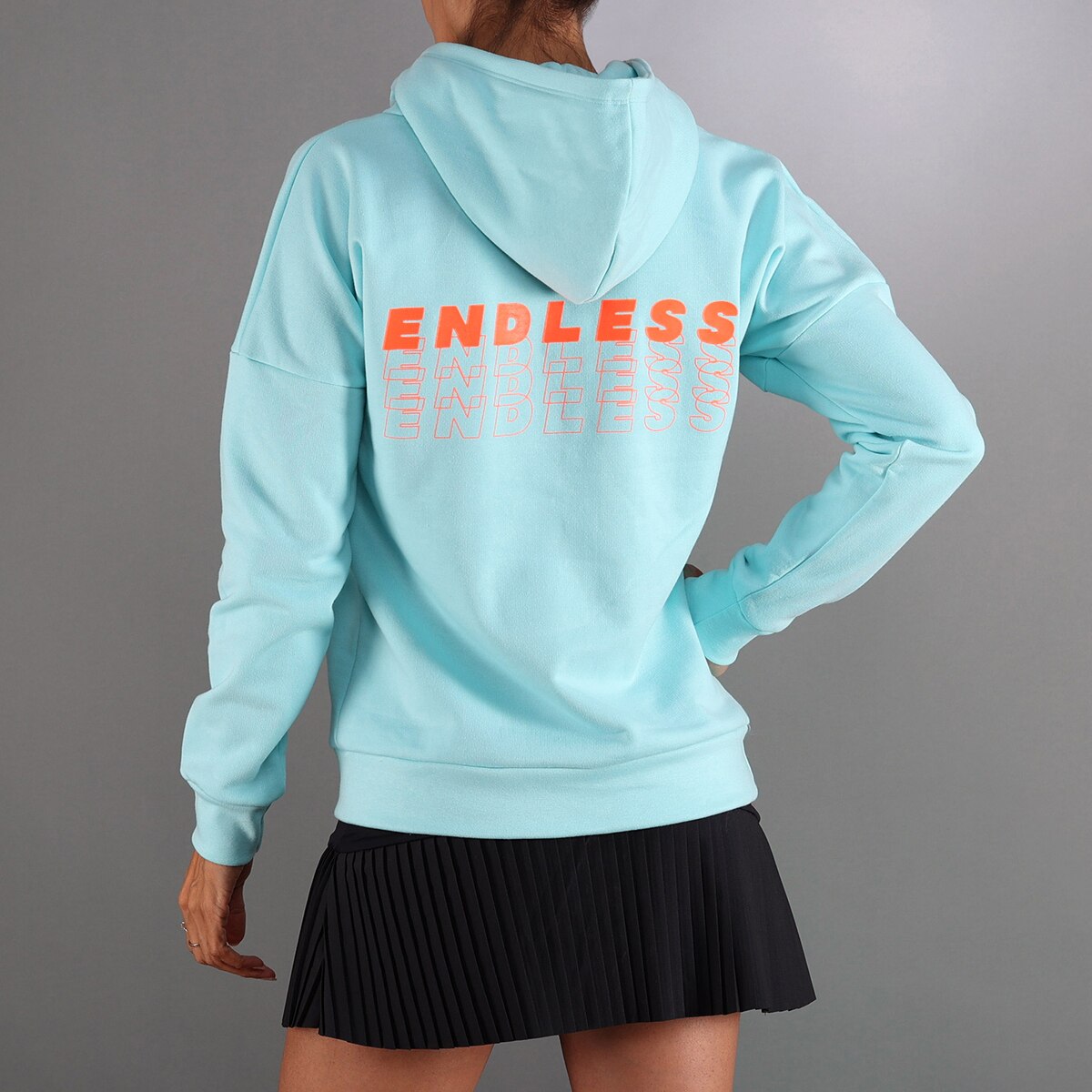 Sweatshirt de mulher Hollow Endless Água-marinha-2