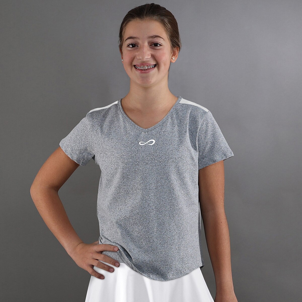 T-shirt de Menina Glory Kids Cinzento-1