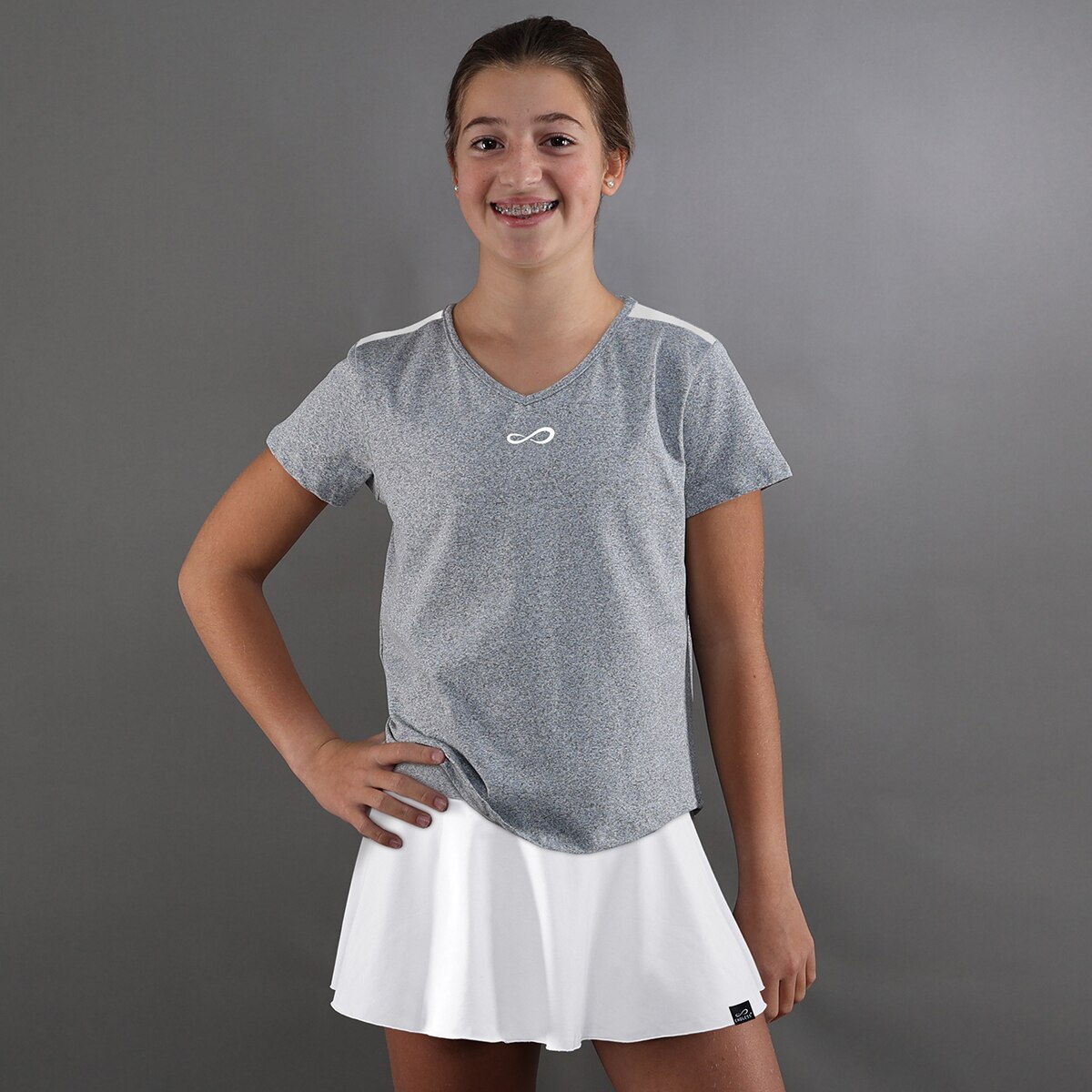 T-shirt de Menina Glory Kids Cinzento-3