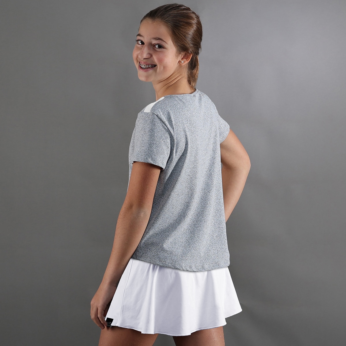 T-shirt de Menina Glory Kids Cinzento-4
