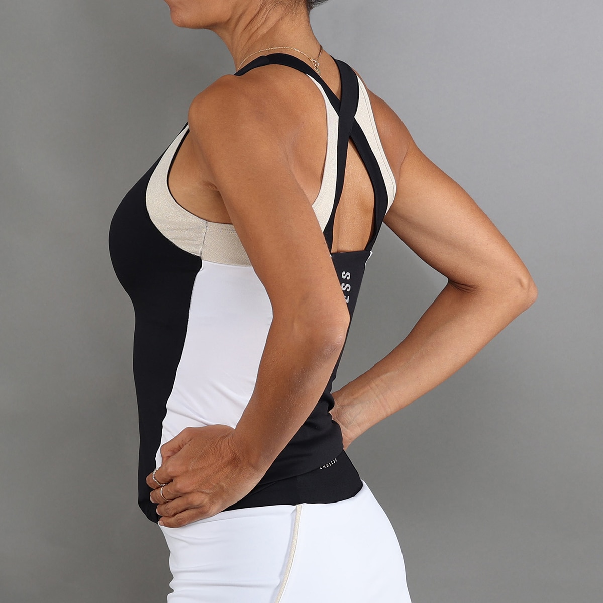 T-shirt de Mulher Grace Cinzento / Preto-3