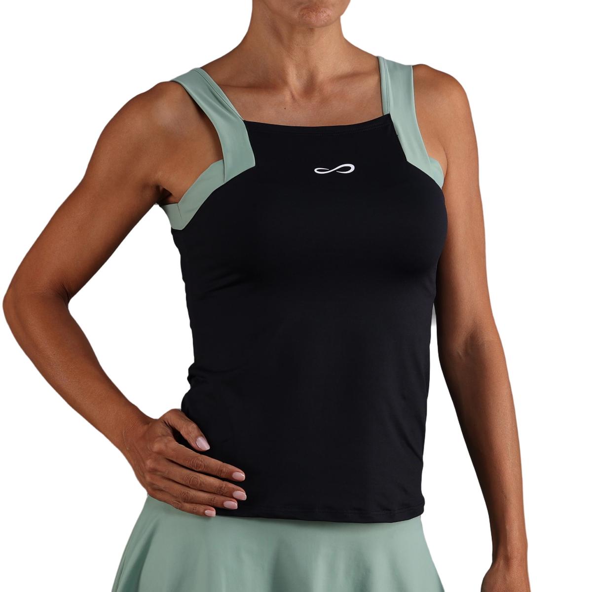 T-shirt de Mulher Breeze Preto / Verde-1
