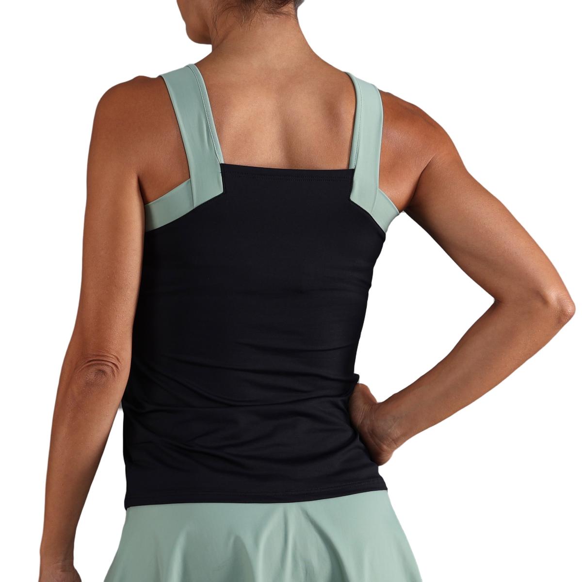 T-shirt de Mulher Breeze Preto / Verde-3