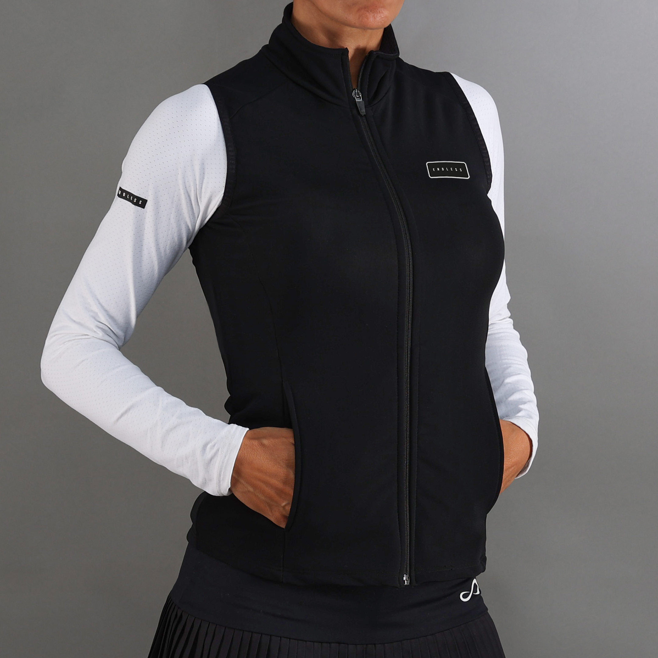 Colete de Mulher Zipper Preto-1