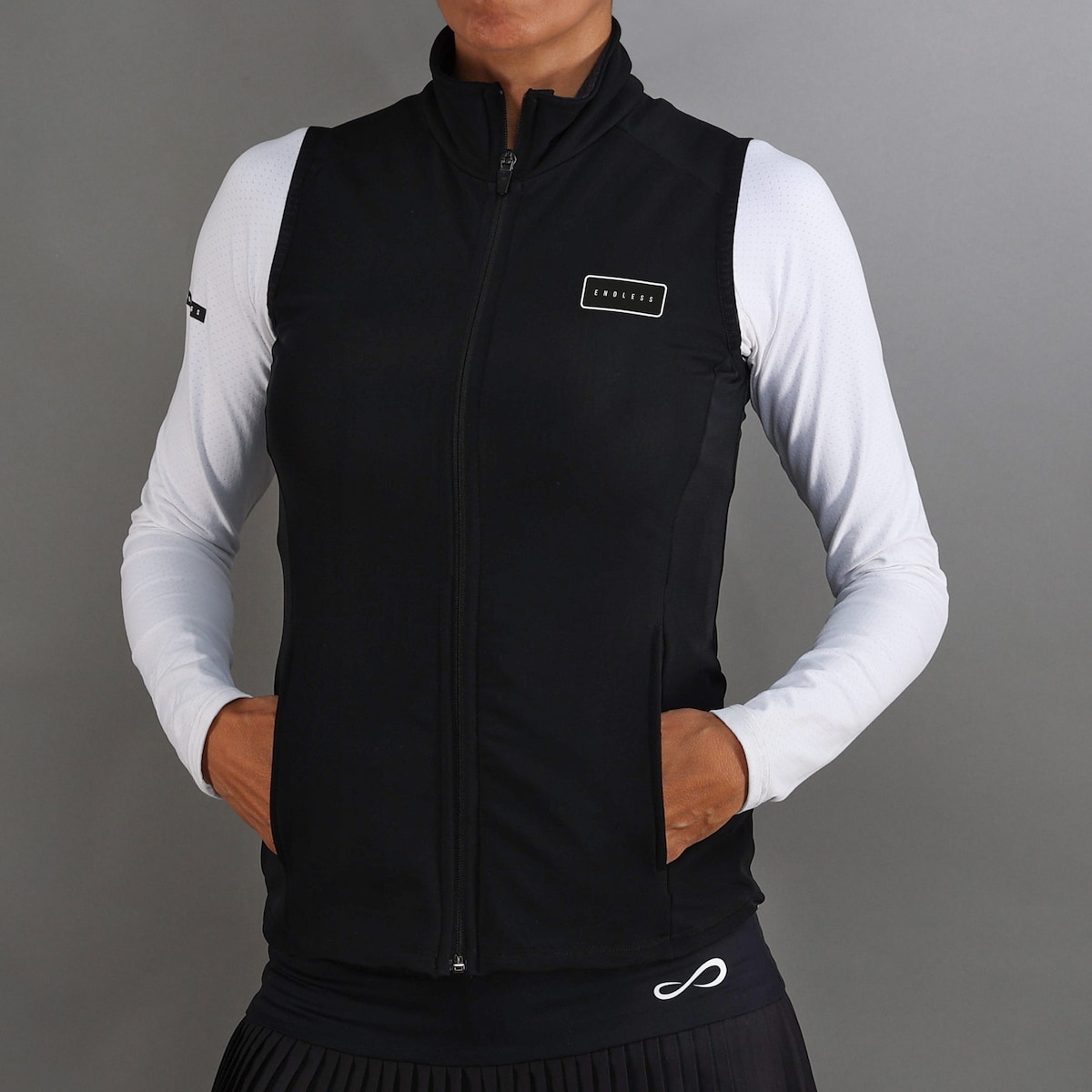 Colete de Mulher Zipper Preto-3