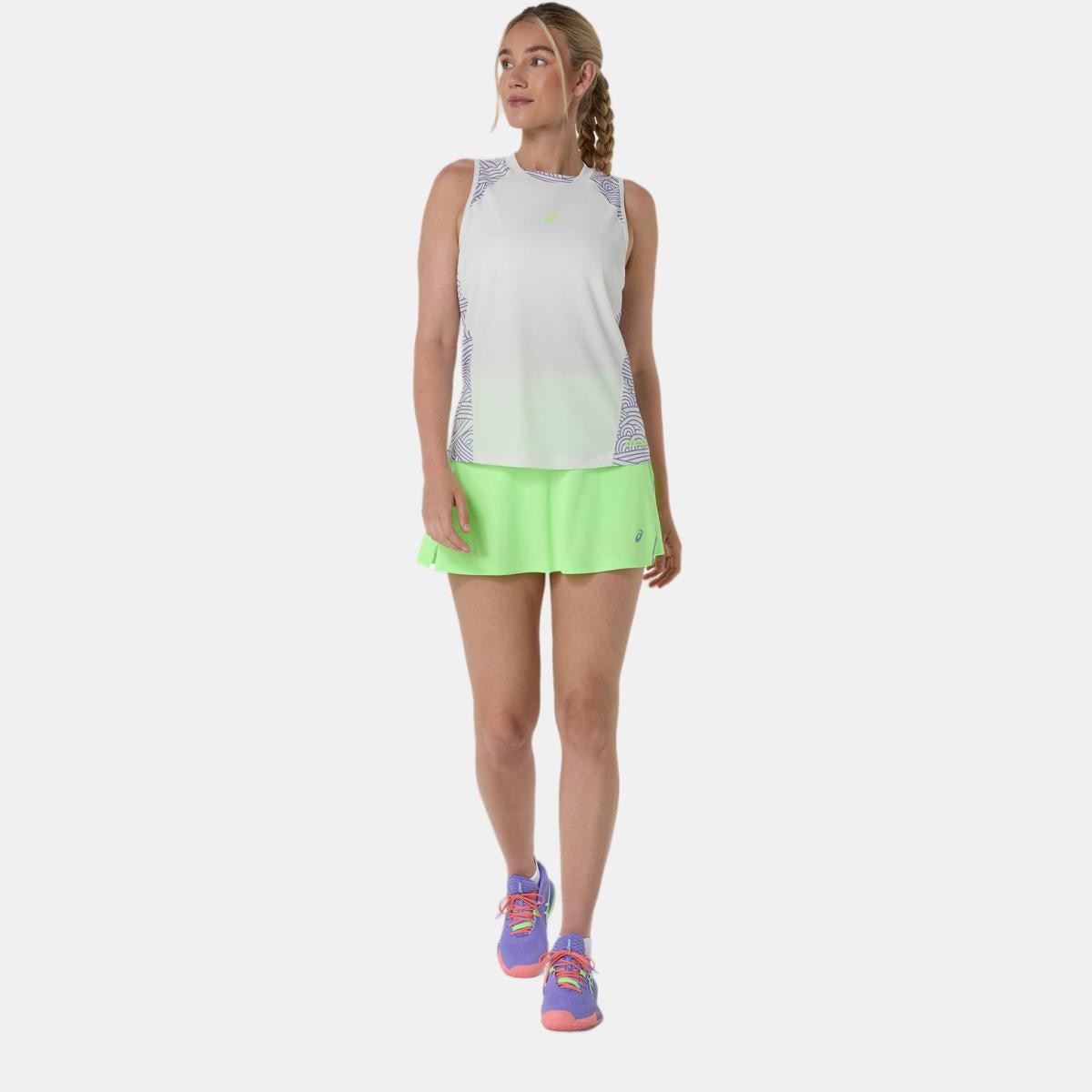 T-shirt de Padel de Mulher Padel Court All Over Print Tank Branco/Roxo-7