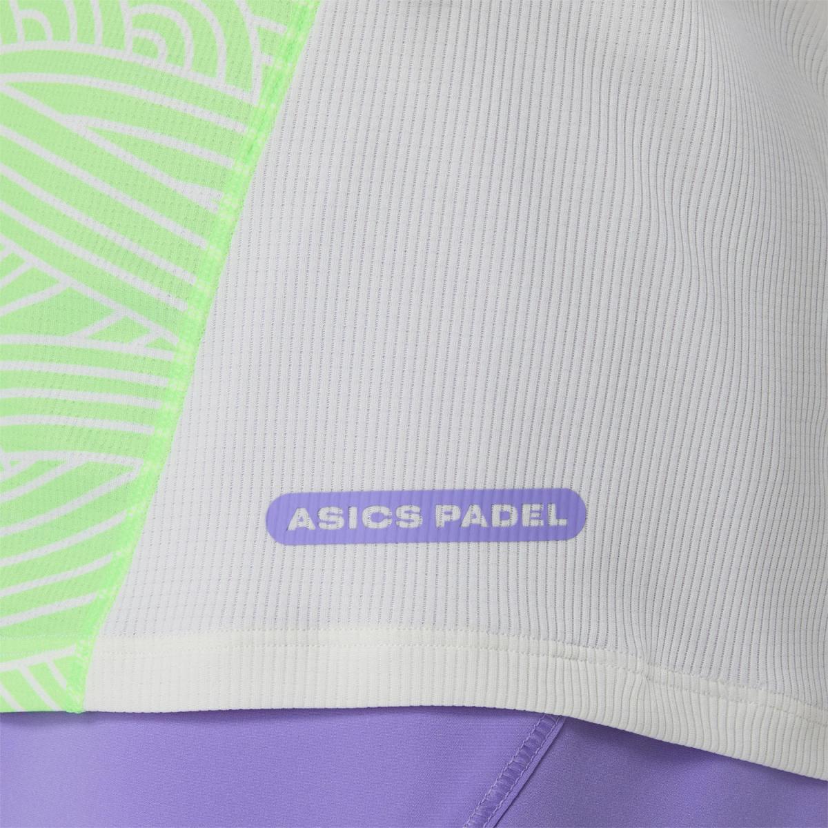 T-shirt de Padel de Mulher Padel Court All Over Print SS Top Branco / Verde-5