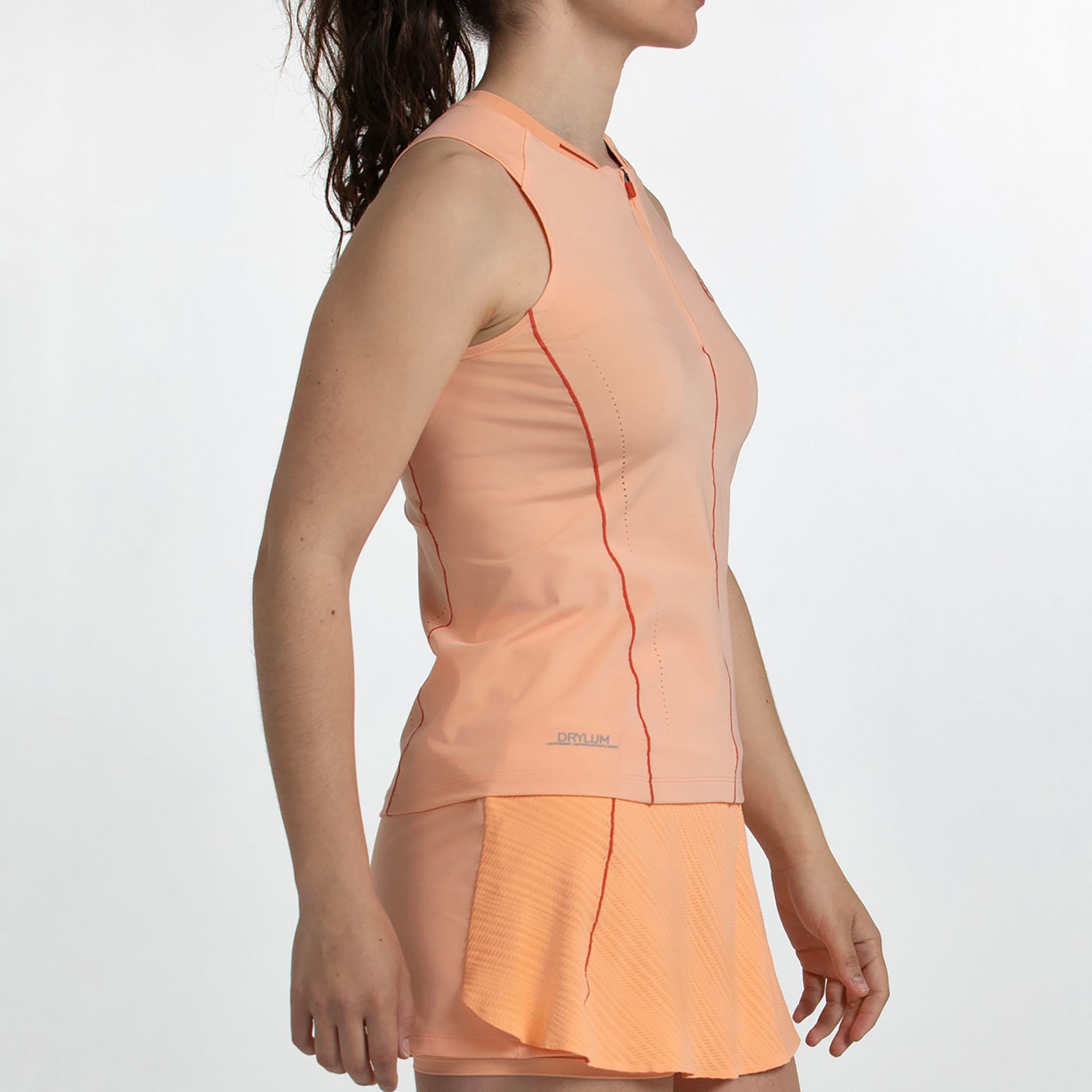 T-shirt sem Mangas de Mulher Aldaia Laranja-4