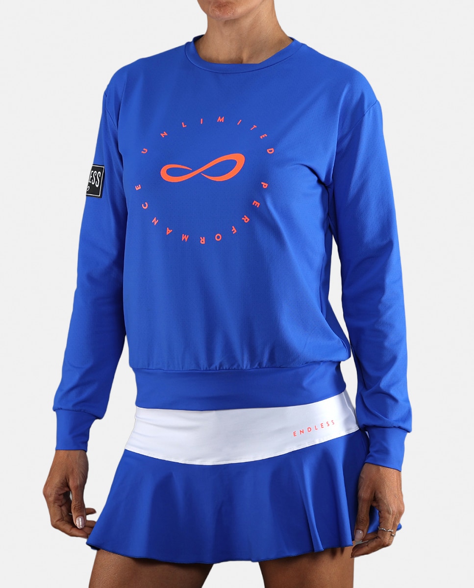Sweatshirt de Mulher Inner Tech Azul-elétrico-3