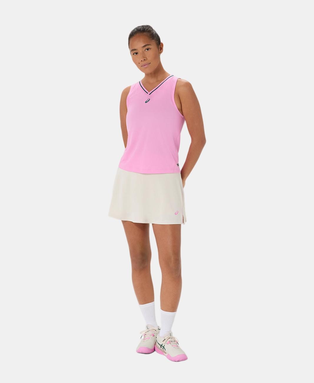 T-shirt de Mulher Padel Court Sleeveless Top Fúcsia-3