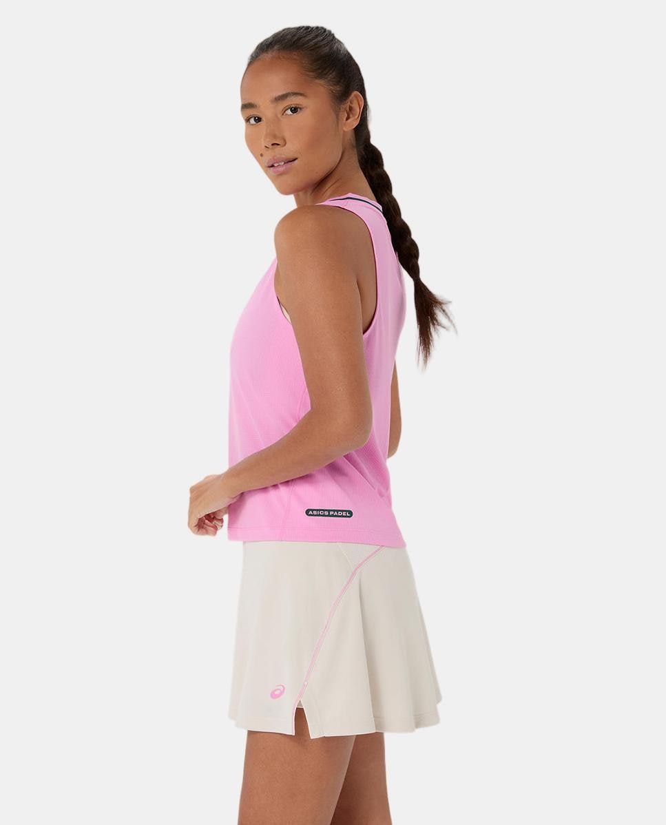T-shirt de Mulher Padel Court Sleeveless Top Fúcsia-4
