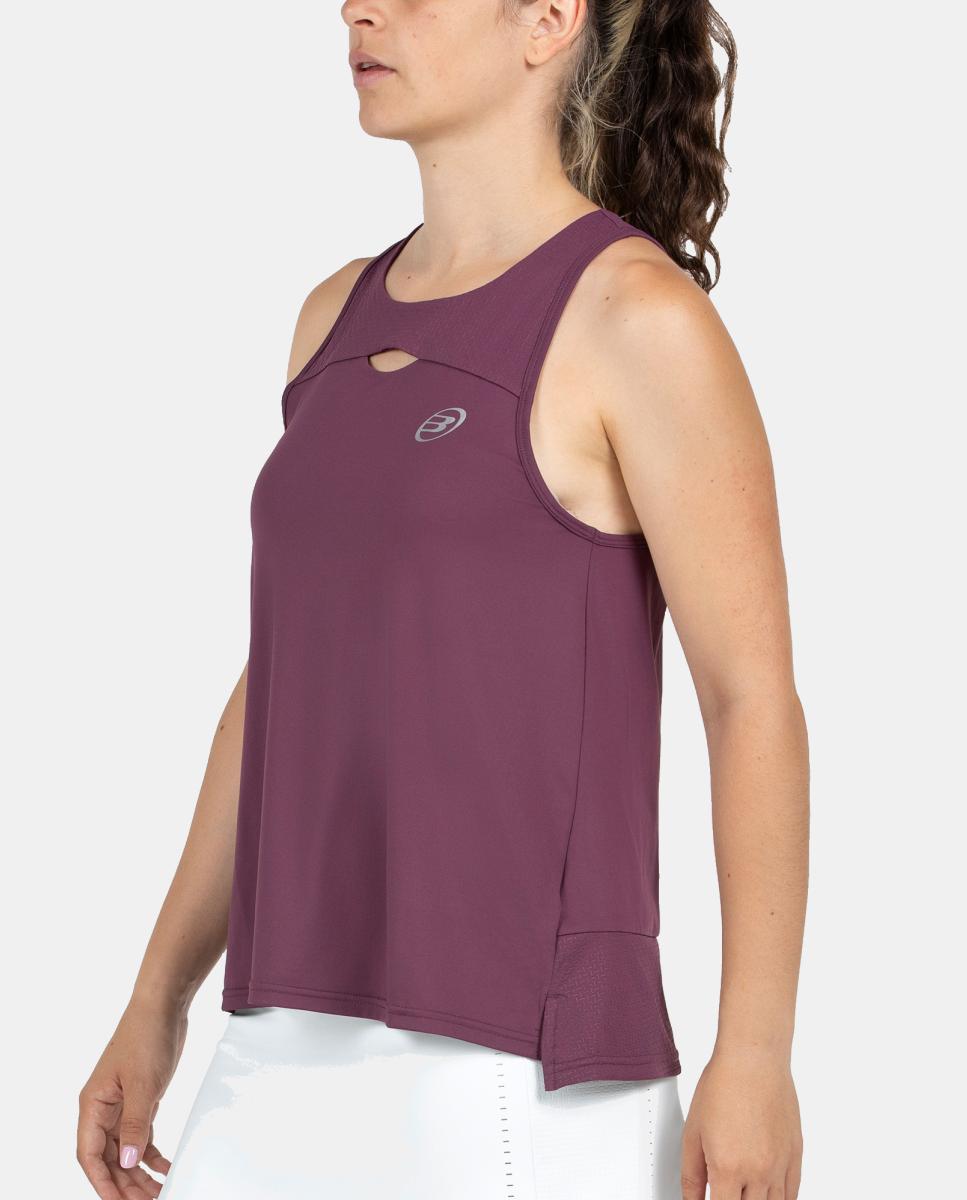 T-Shirt S/Mangas de Mulher Olene Bullpadel Vermelho-2