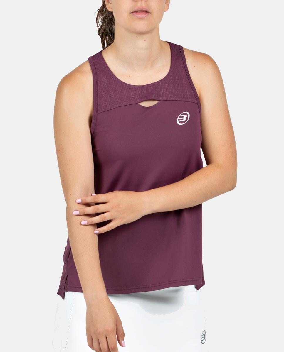 T-Shirt S/Mangas de Mulher Olene Bullpadel Vermelho-5