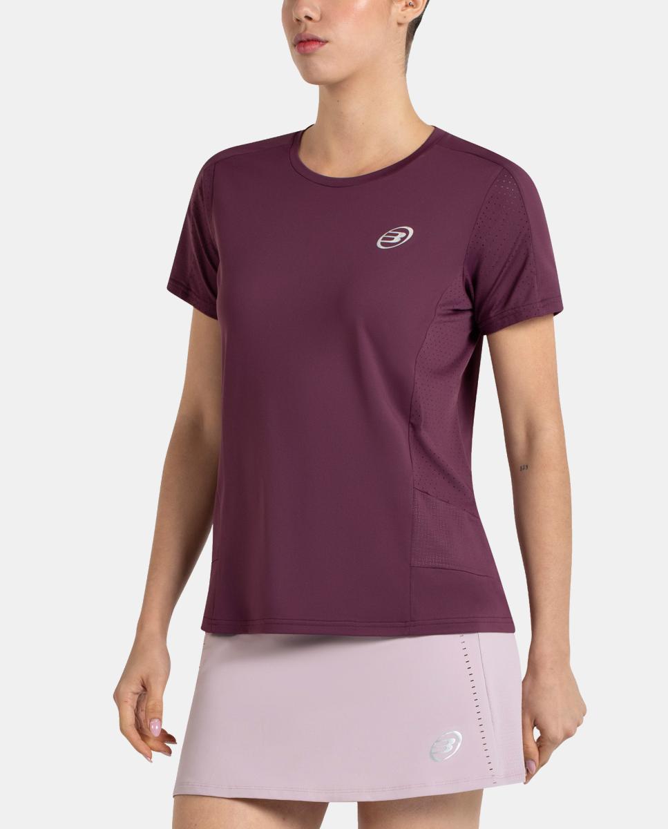 T-Shirt  de Mulher Omur Bullpadel Vermelho-2