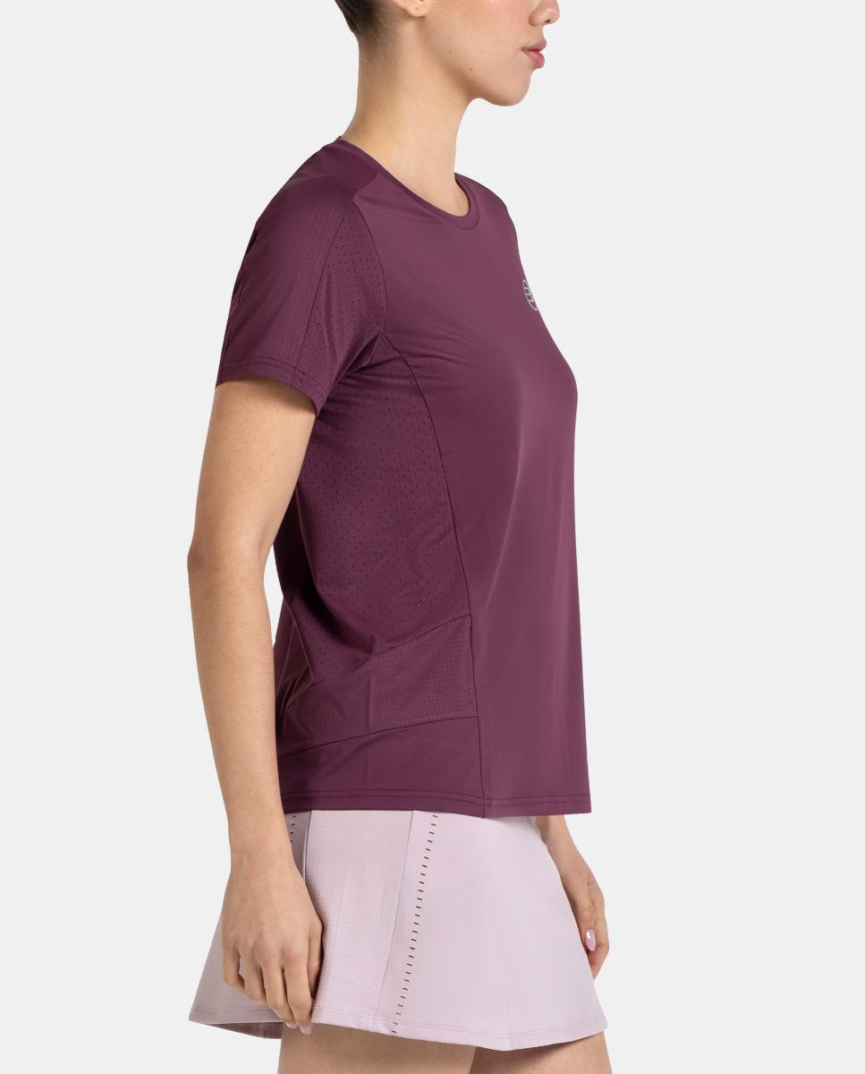 T-Shirt  de Mulher Omur Bullpadel Vermelho-3