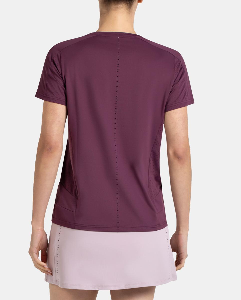 T-Shirt  de Mulher Omur Bullpadel Vermelho-4