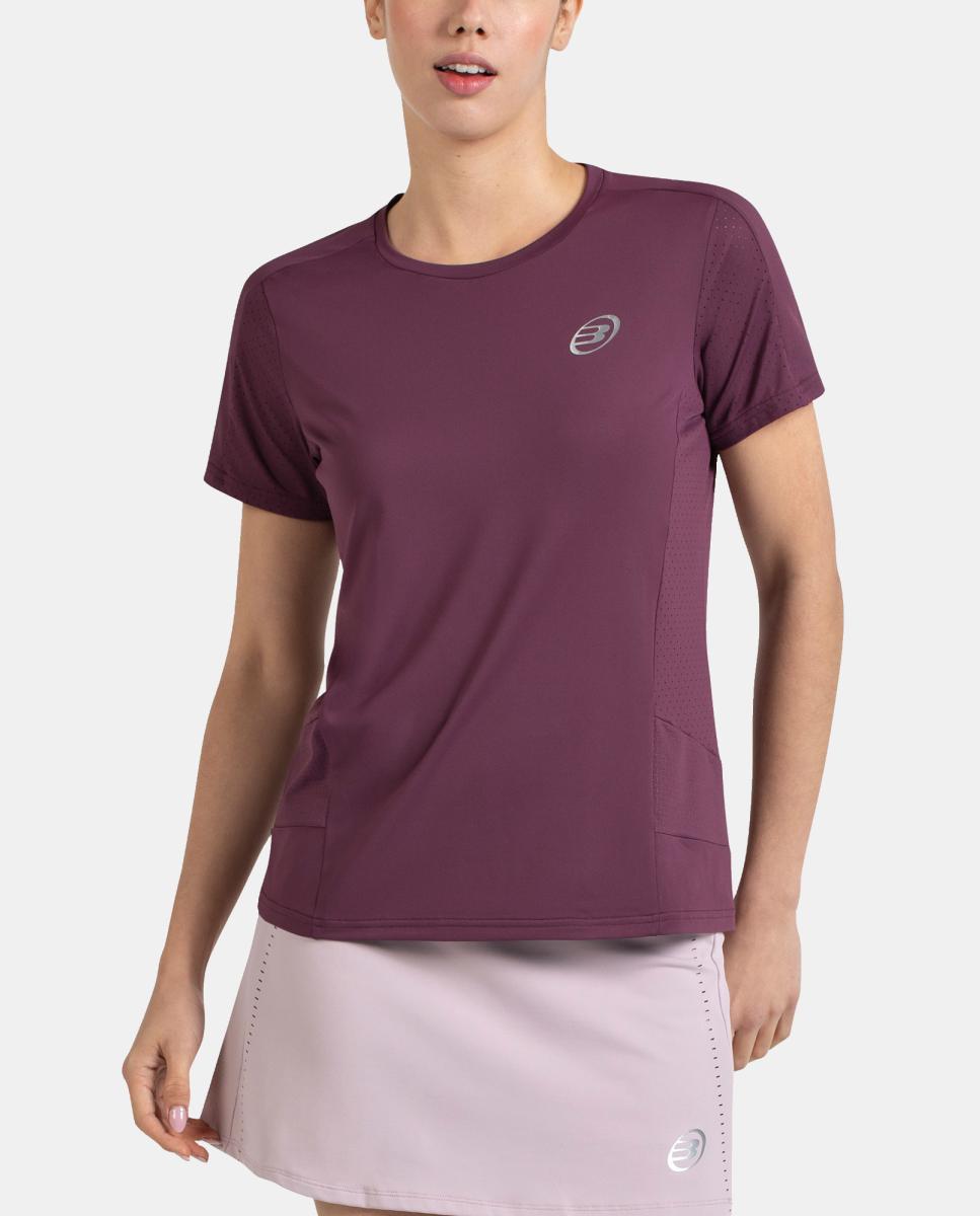 T-Shirt  de Mulher Omur Bullpadel Vermelho-5