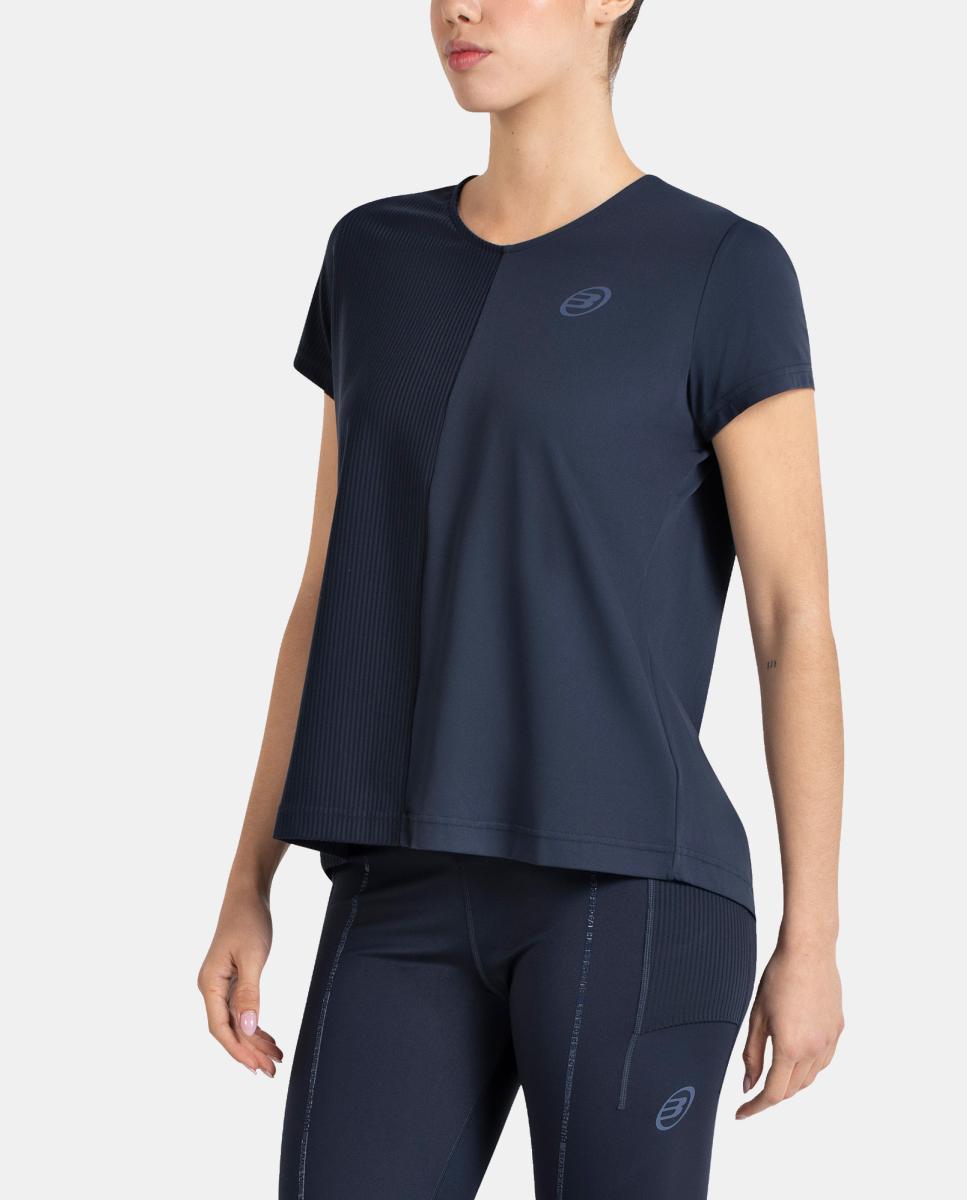 T-Shirt  de Mulher Pasiro Bullpadel Azul-marinho-2