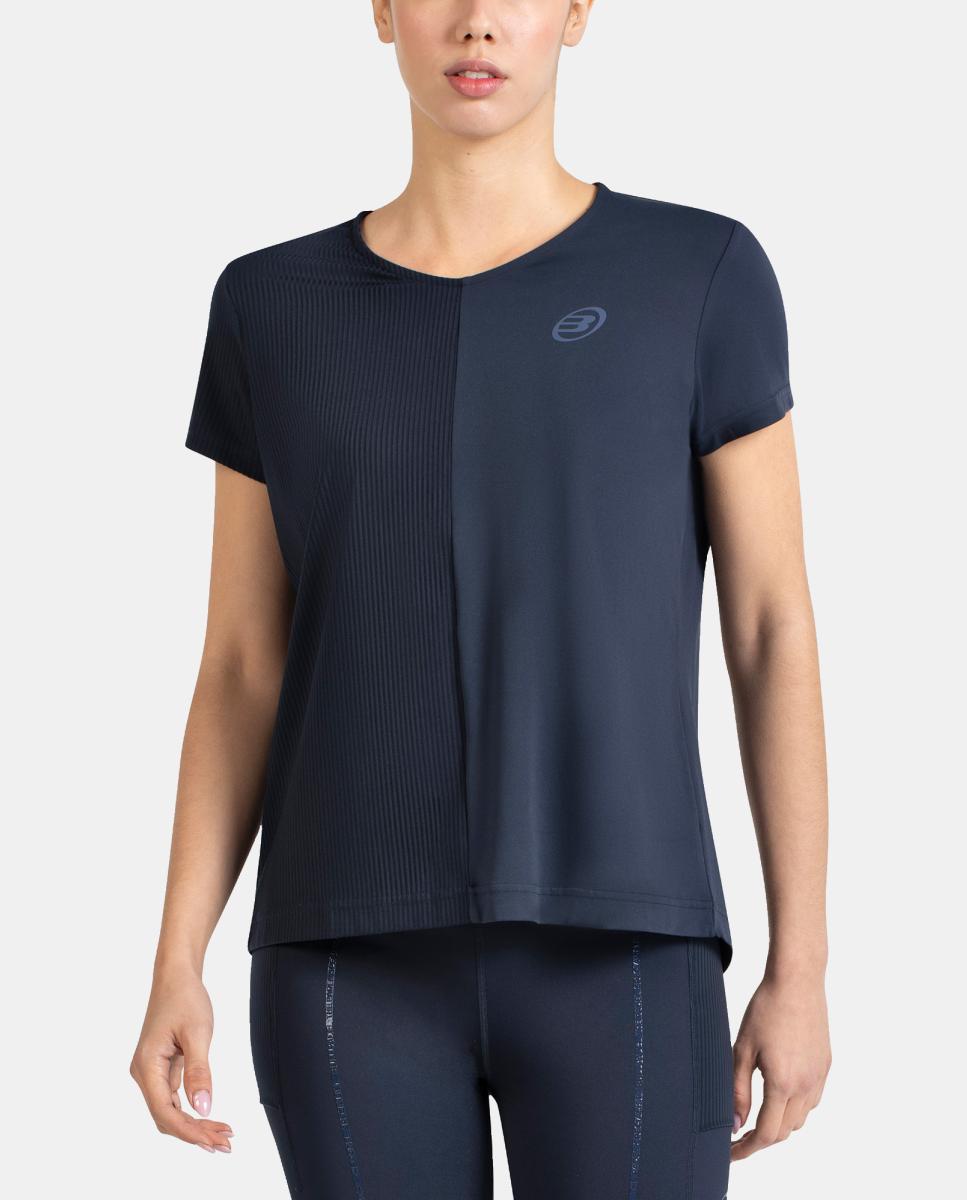 T-Shirt  de Mulher Pasiro Bullpadel Azul-marinho-5