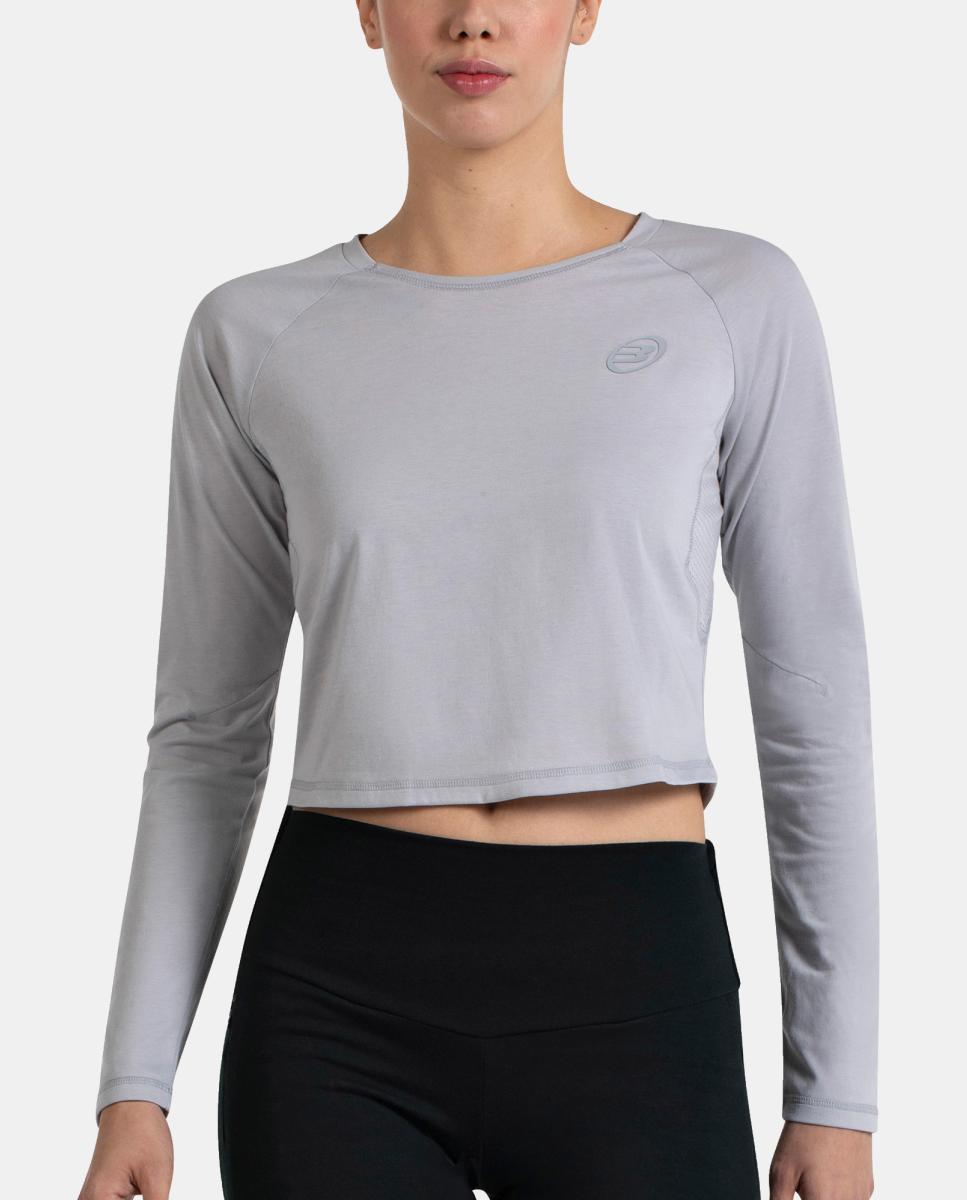 T-Shirt de Manga Comprida de Mulher Almo Bullpadel Cinzento-5