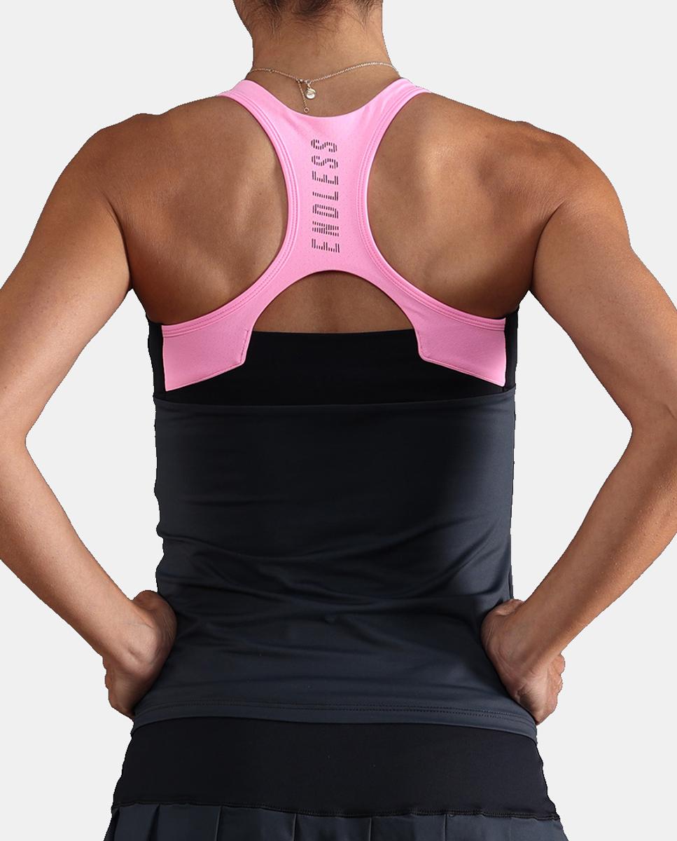 T-Shirt de Mulher Code Endless Preto / Cinzento-3