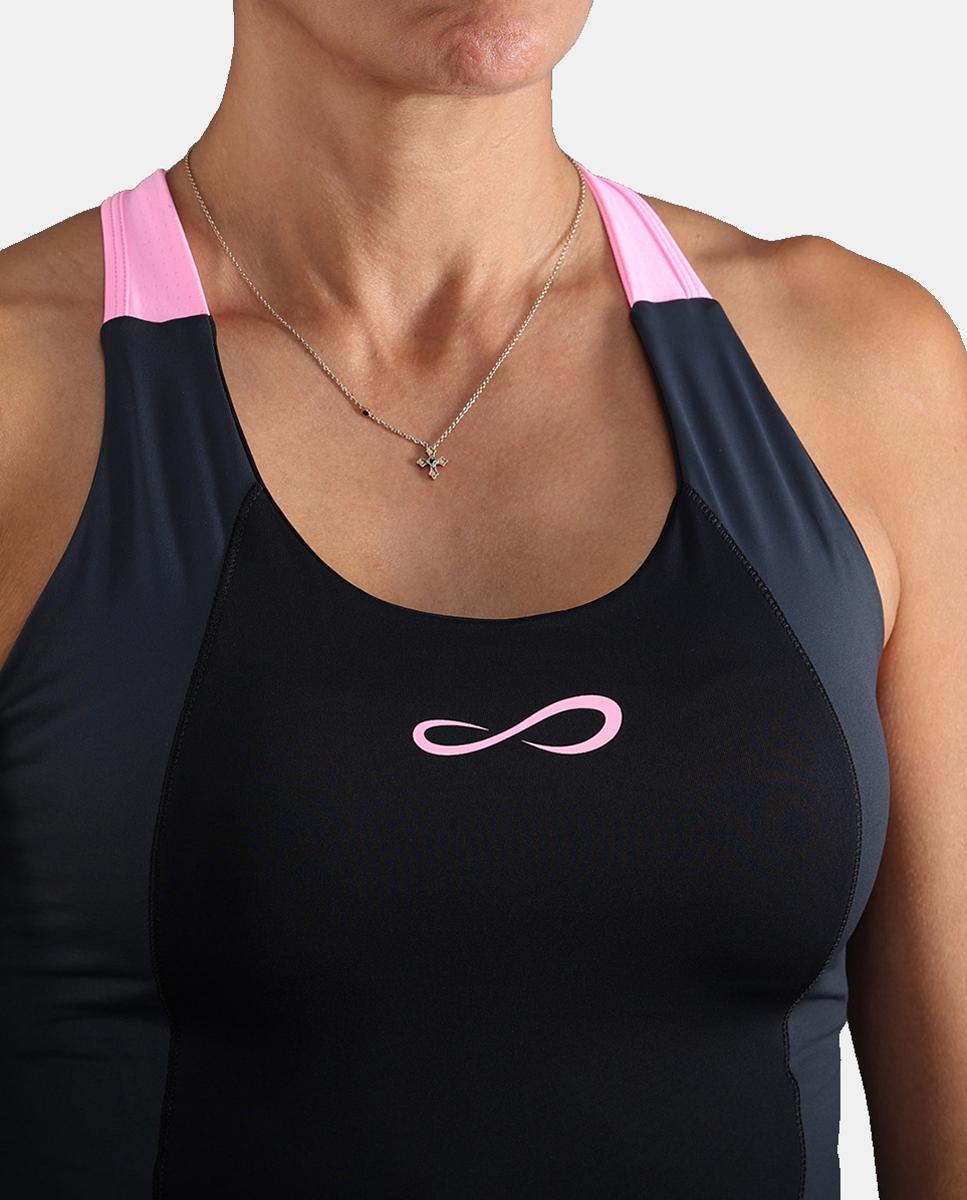 T-Shirt de Mulher Code Endless Preto / Cinzento-4