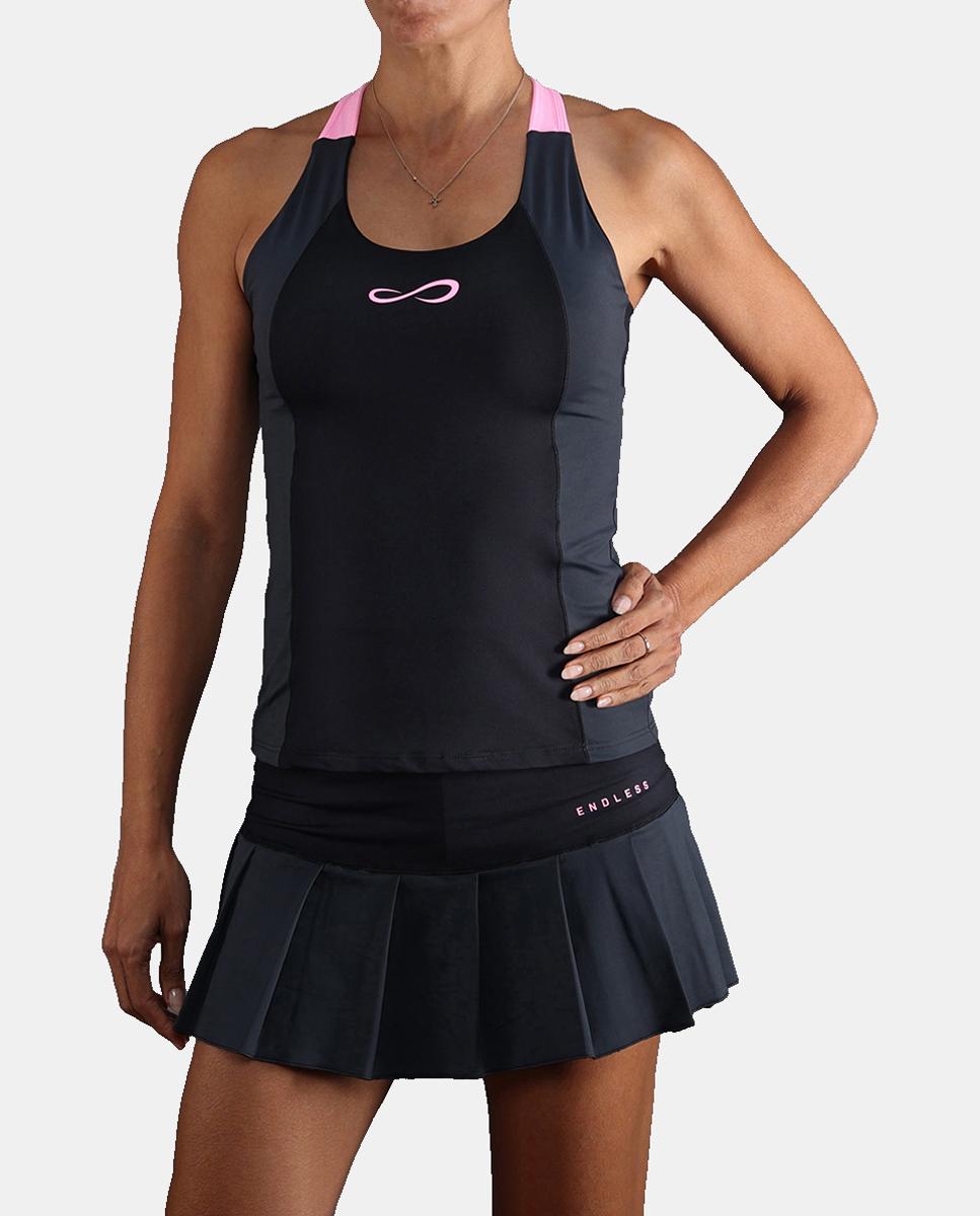 T-Shirt de Mulher Code Endless Preto / Cinzento-6