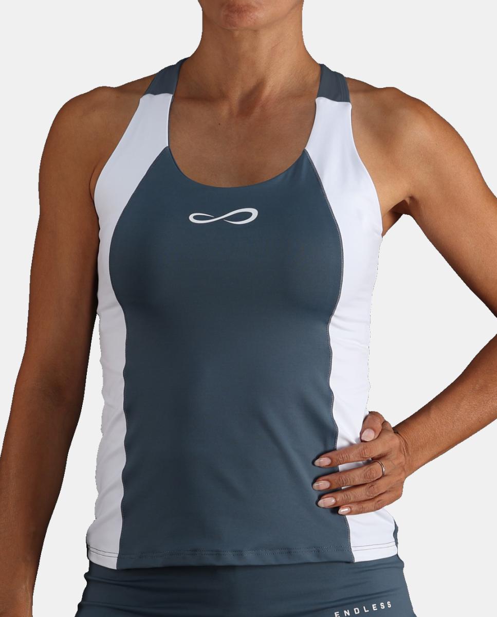 T-Shirt de Mulher Code Endless Azul / Branco-3