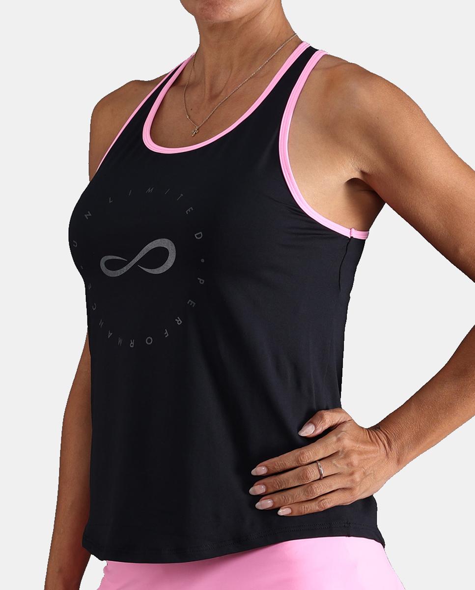 T-Shirt de Mulher Cercle Endless Preto / Rosa-3