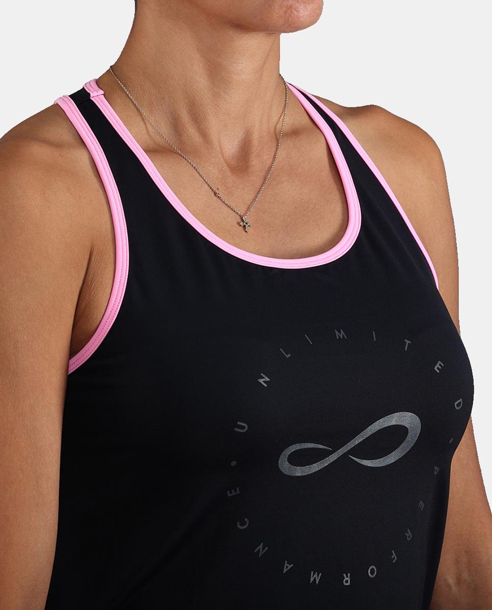 T-Shirt de Mulher Cercle Endless Preto / Rosa-4