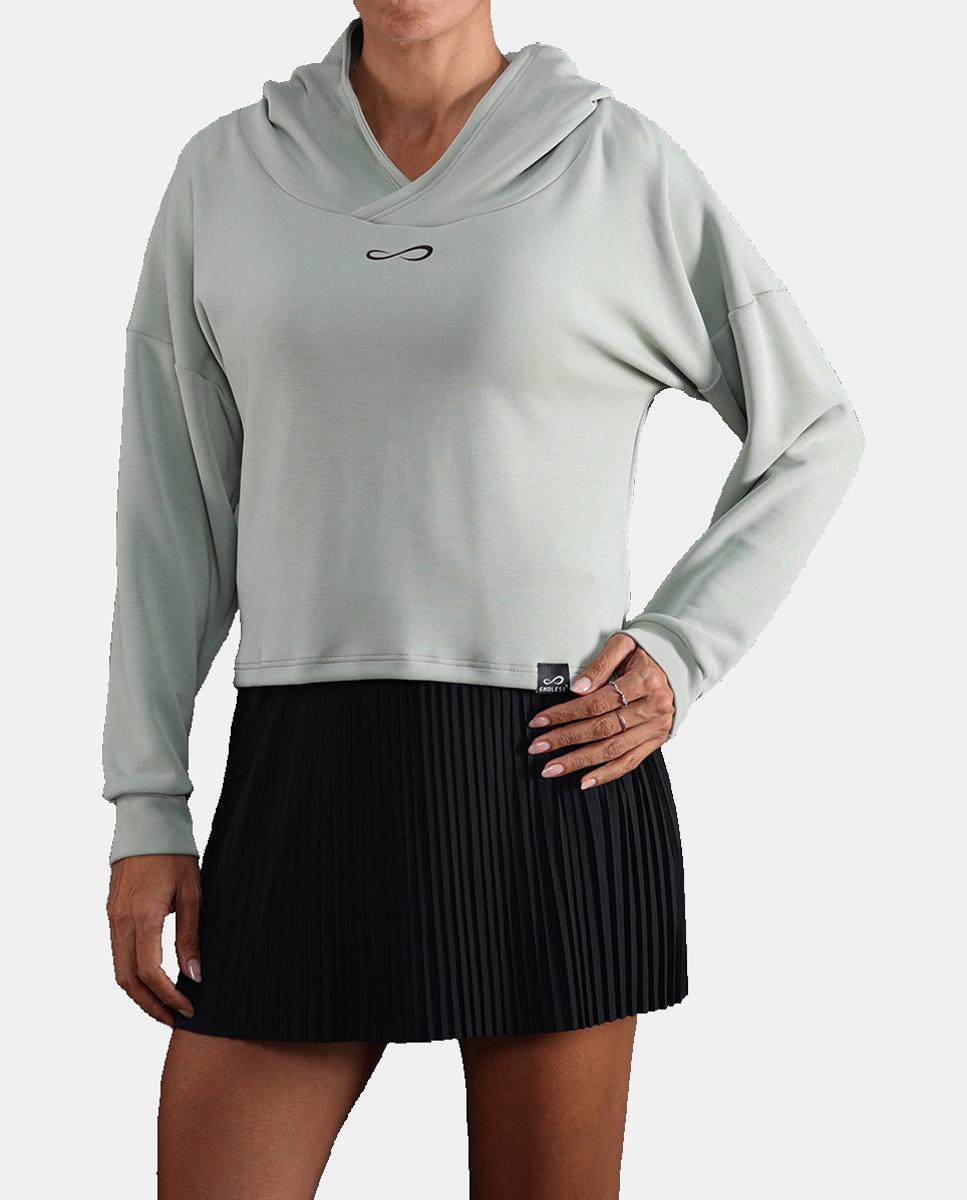 Sudadera De Mujer Hypersoft Endless - Verde militar Verde militar-3