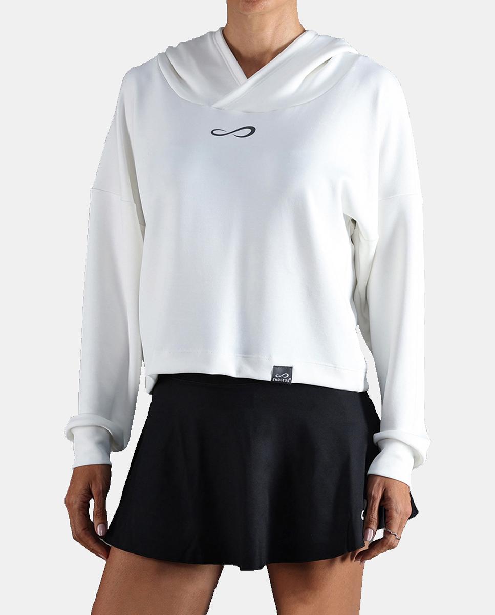Sudadera De Mujer Hypersoft Endless - Blanco Blanco-1