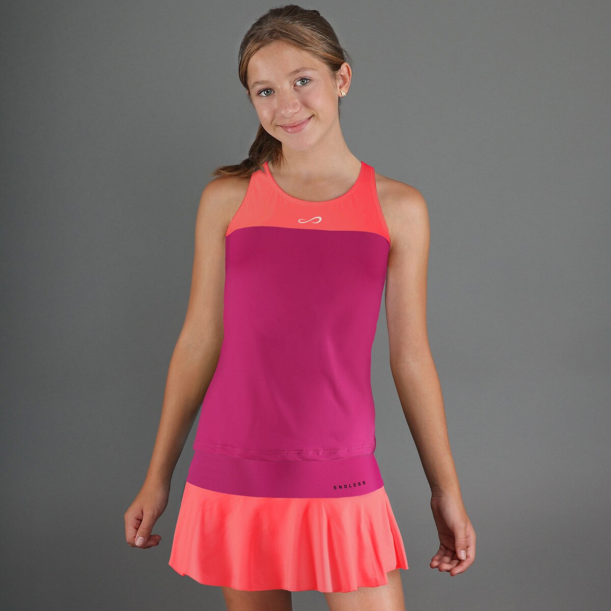 T-shirt de Menina Lace Kids Fúcsia-3