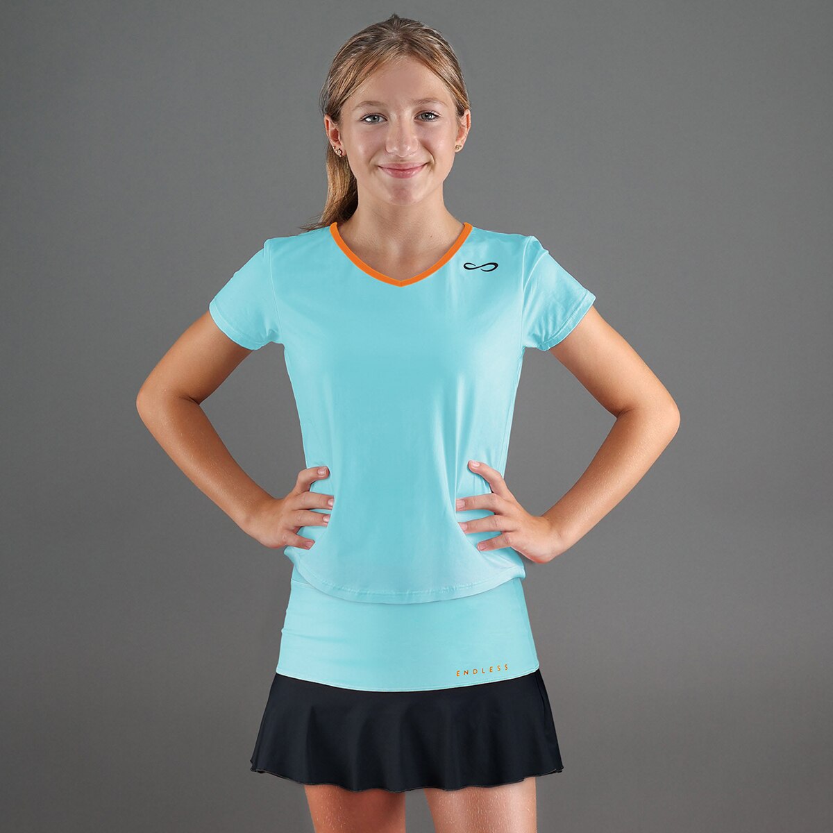 T-shirt de Menina Glory Kids Água-marinha-2
