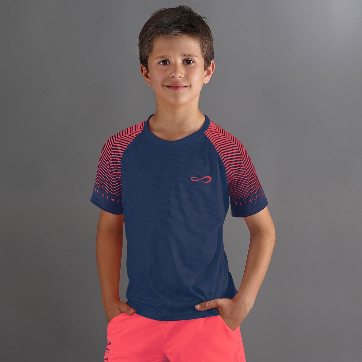 T-shirt Feisty Lines Kids de Menino Azul-1