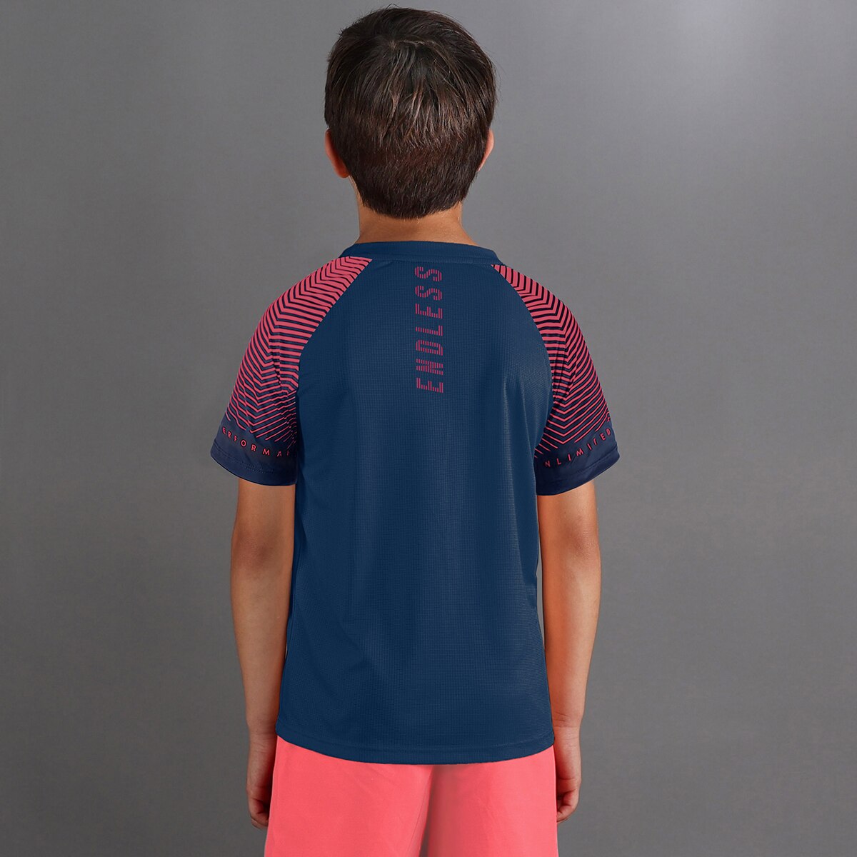 T-shirt Feisty Lines Kids de Menino Azul-2