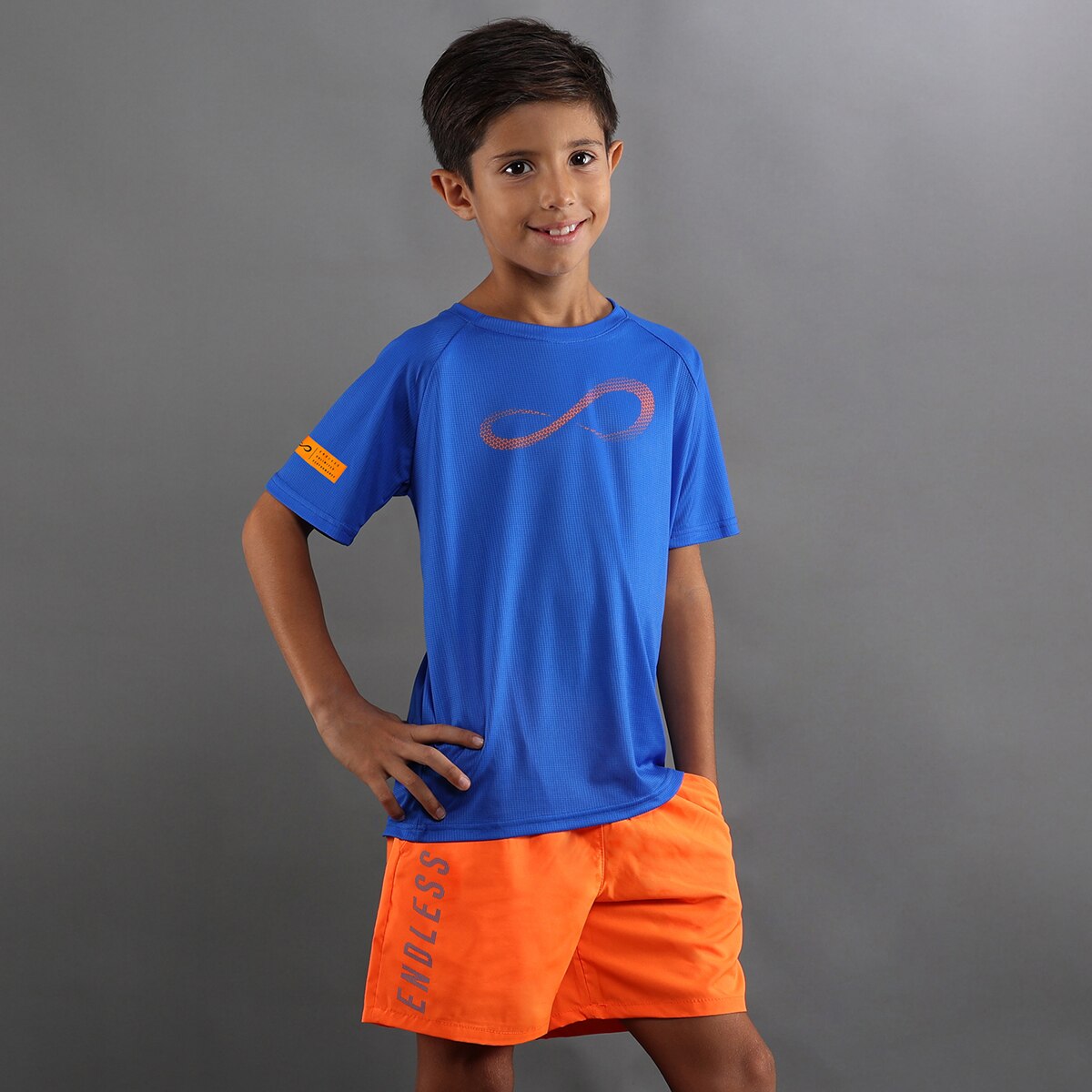 T-shirt de Menino Unlimited Diamond Kids Azul-5