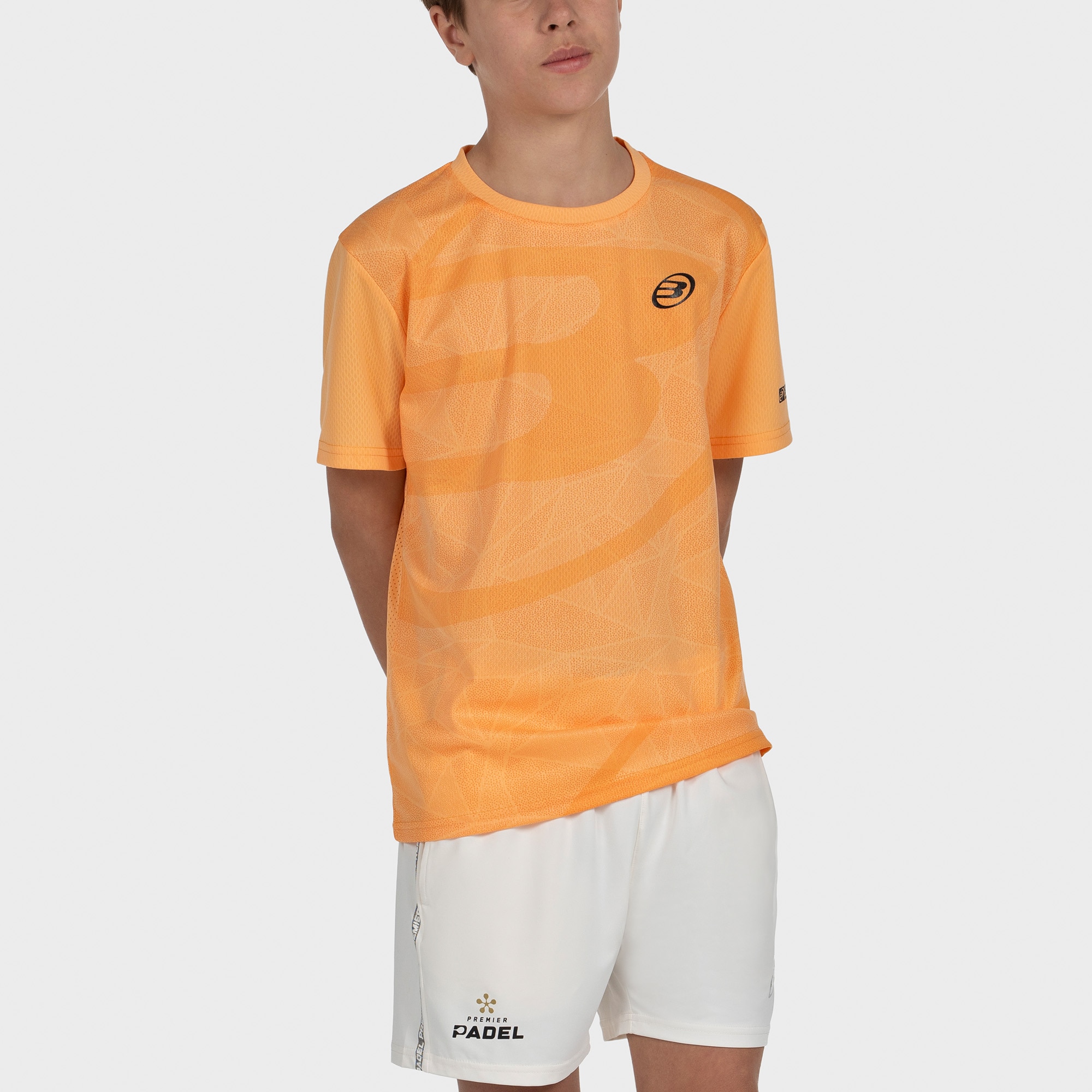 T-shirt de Manga Curta de Menino Castil J Laranja-5