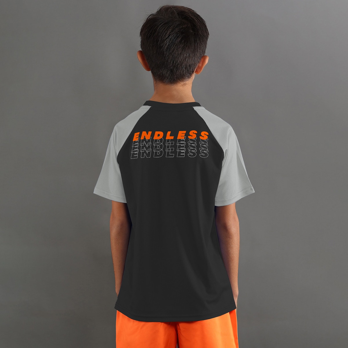 T-shirt de Menino Rush Kids Preto / Cinzento-2