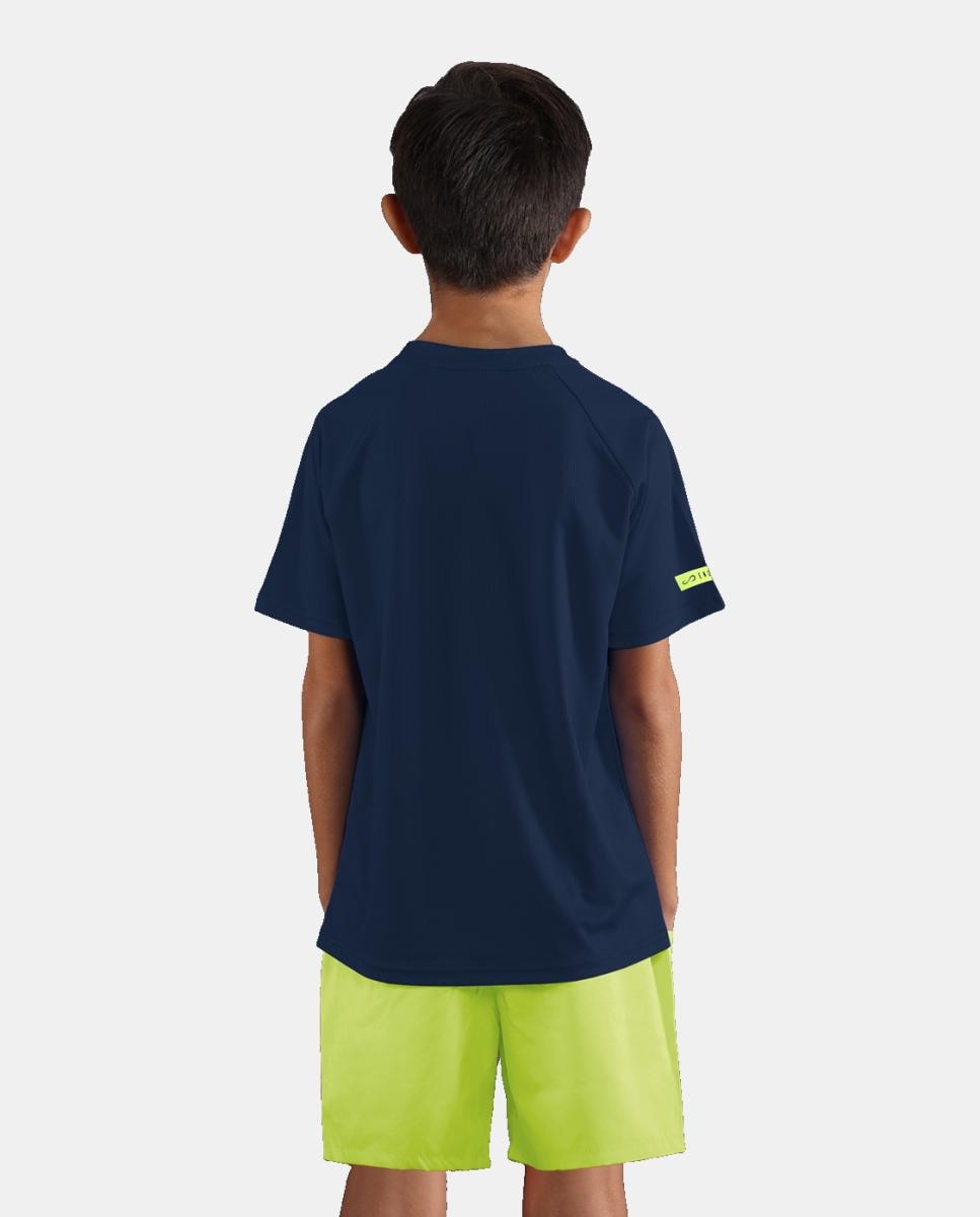 T-shirt de Menino Unlimited Diamond Kids Azul denim-4