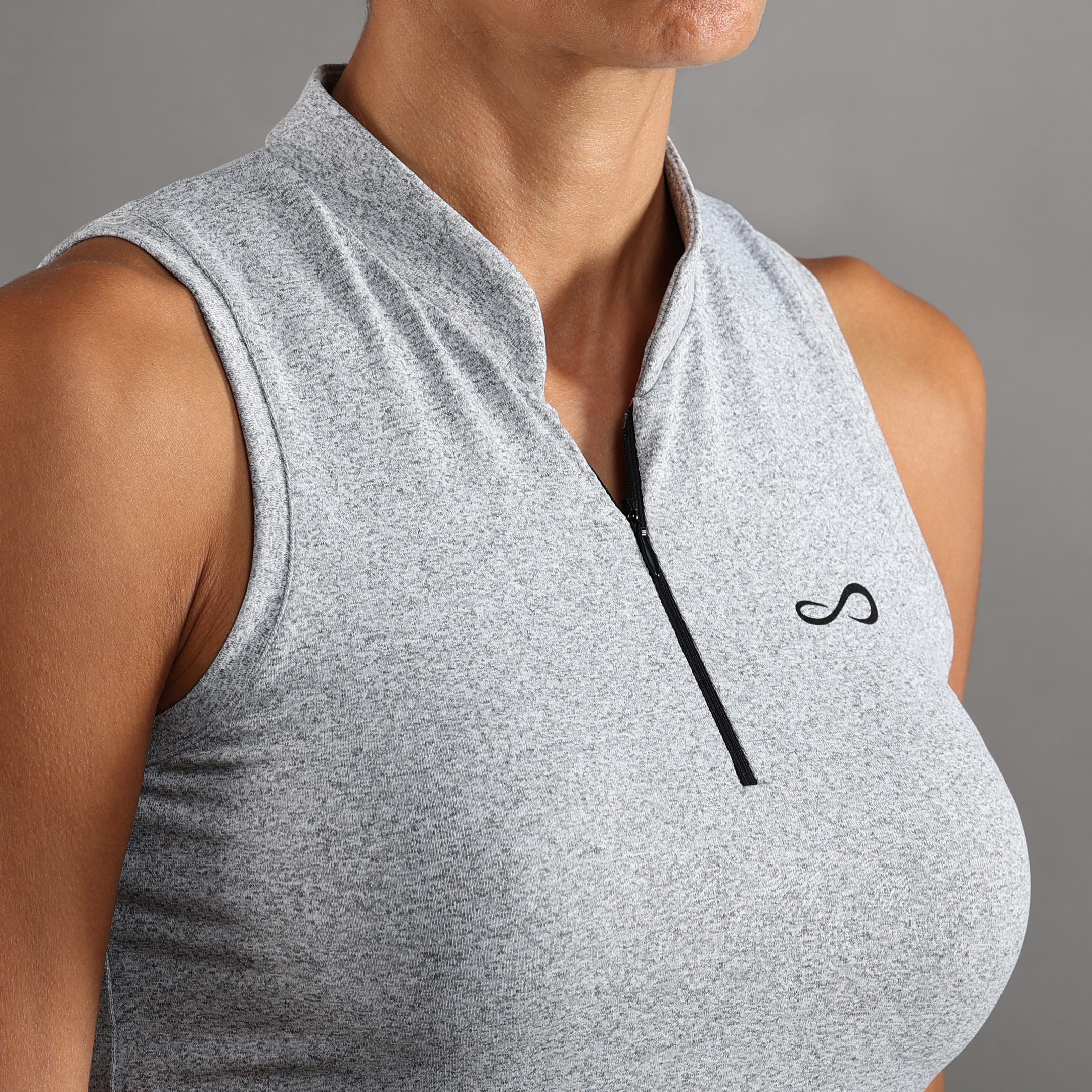 Polo de Mulher Glam Cinzento-3