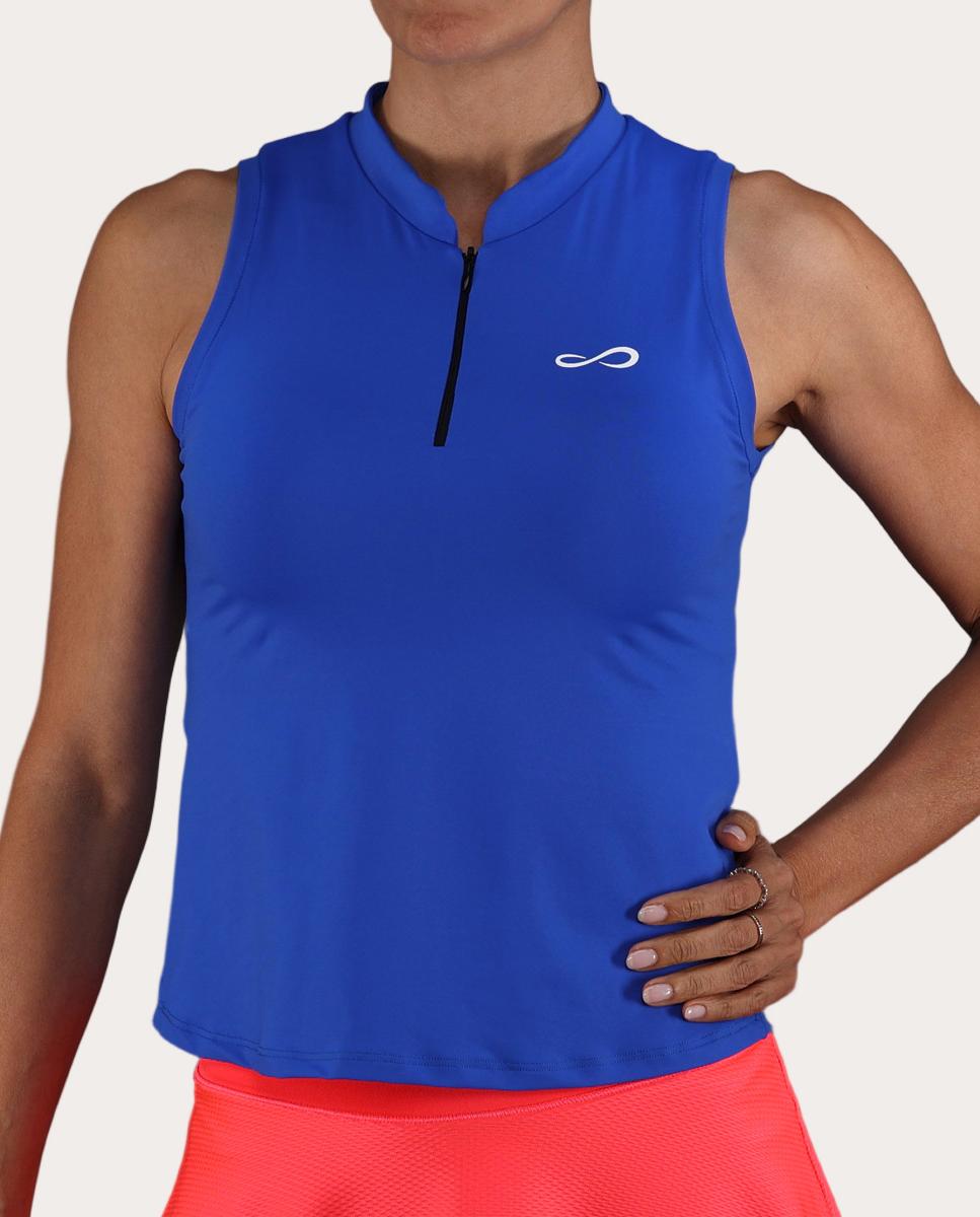 Polo de Mulher Glam Azul-3