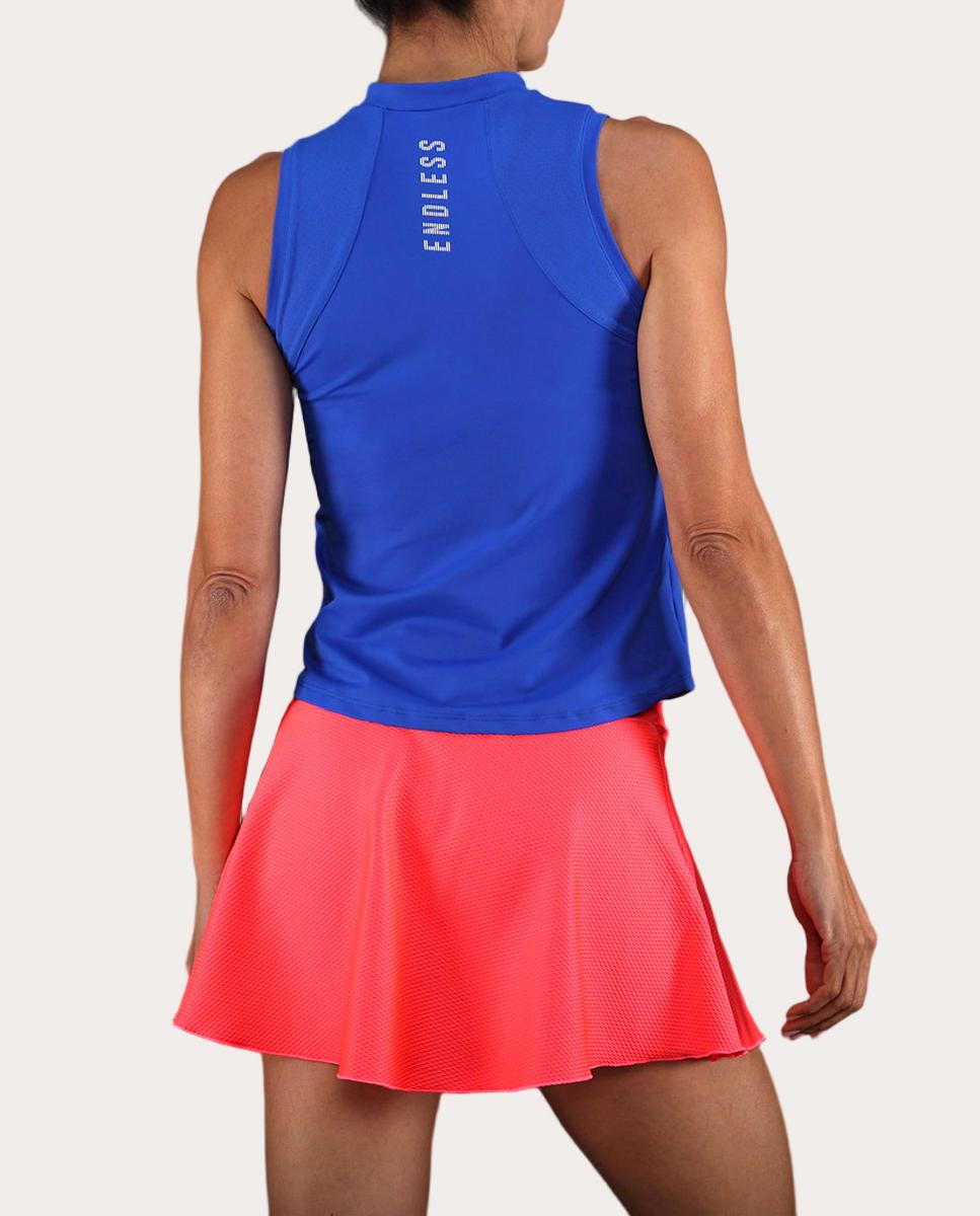 Polo de Mulher Glam Azul-5